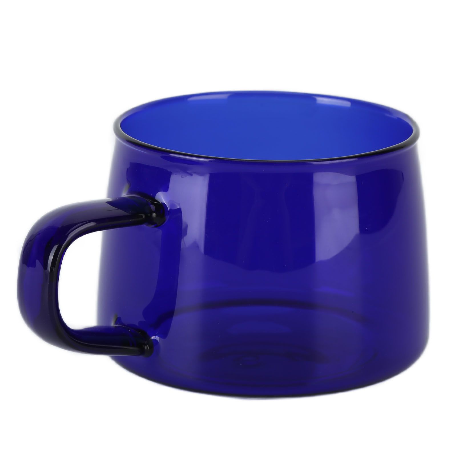 Transparent Coffee Cup 250ML Borosilicate Cup Glass Tea Water Milk Mug with HandleBlue - Image 7