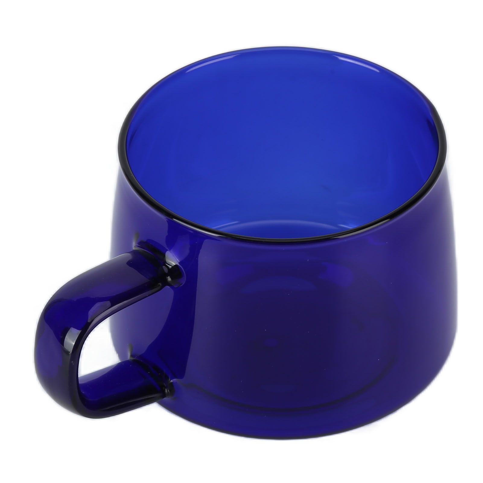 Transparent Coffee Cup 250ML Borosilicate Cup Glass Tea Water Milk Mug with HandleBlue - Image 8