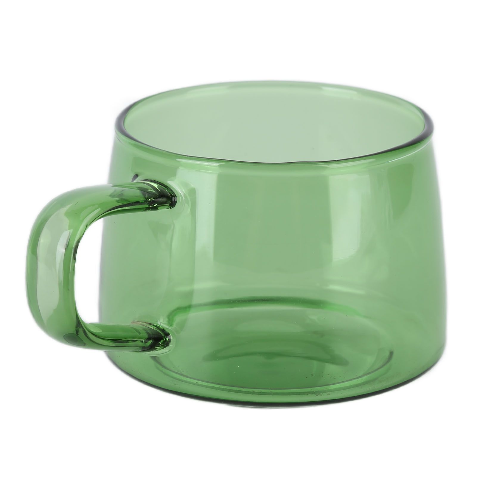 Transparent Coffee Cup 250ML Borosilicate Cup Glass Tea Water Milk Mug with HandleGreen - Image 1