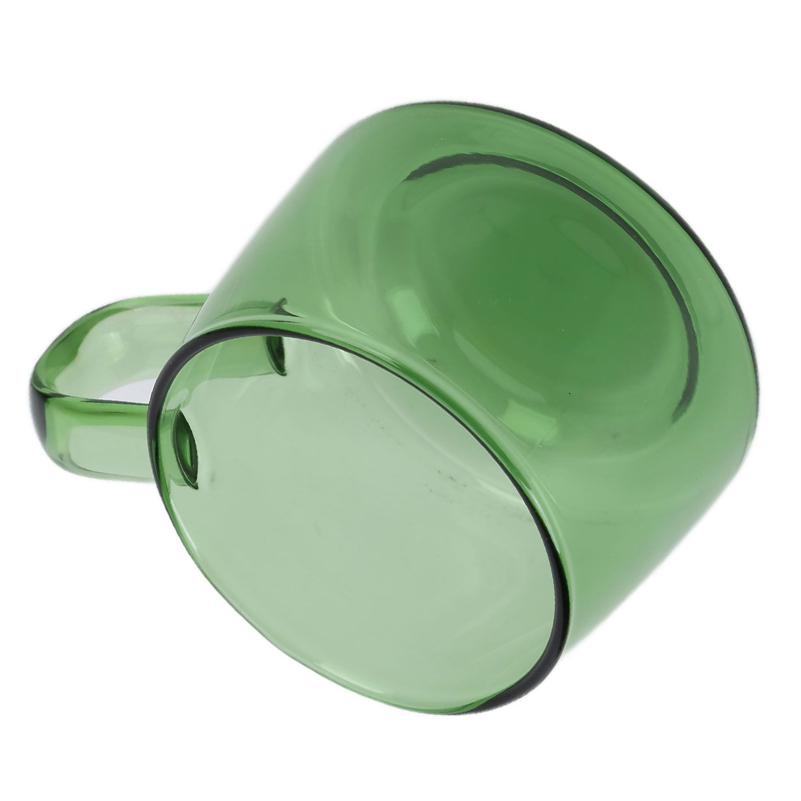 Transparent Coffee Cup 250ML Borosilicate Cup Glass Tea Water Milk Mug with HandleGreen - Image 3