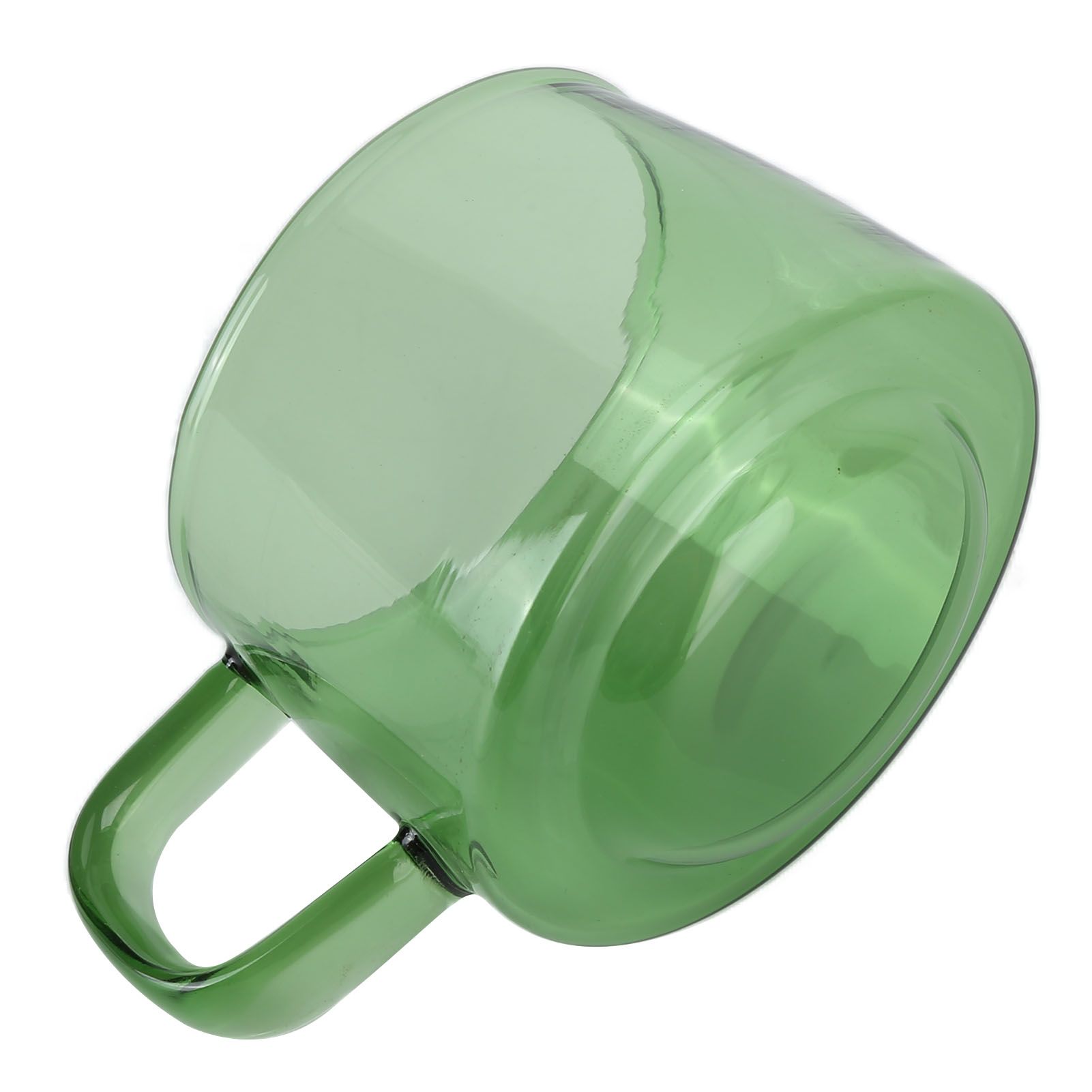 Transparent Coffee Cup 250ML Borosilicate Cup Glass Tea Water Milk Mug with HandleGreen - Image 4