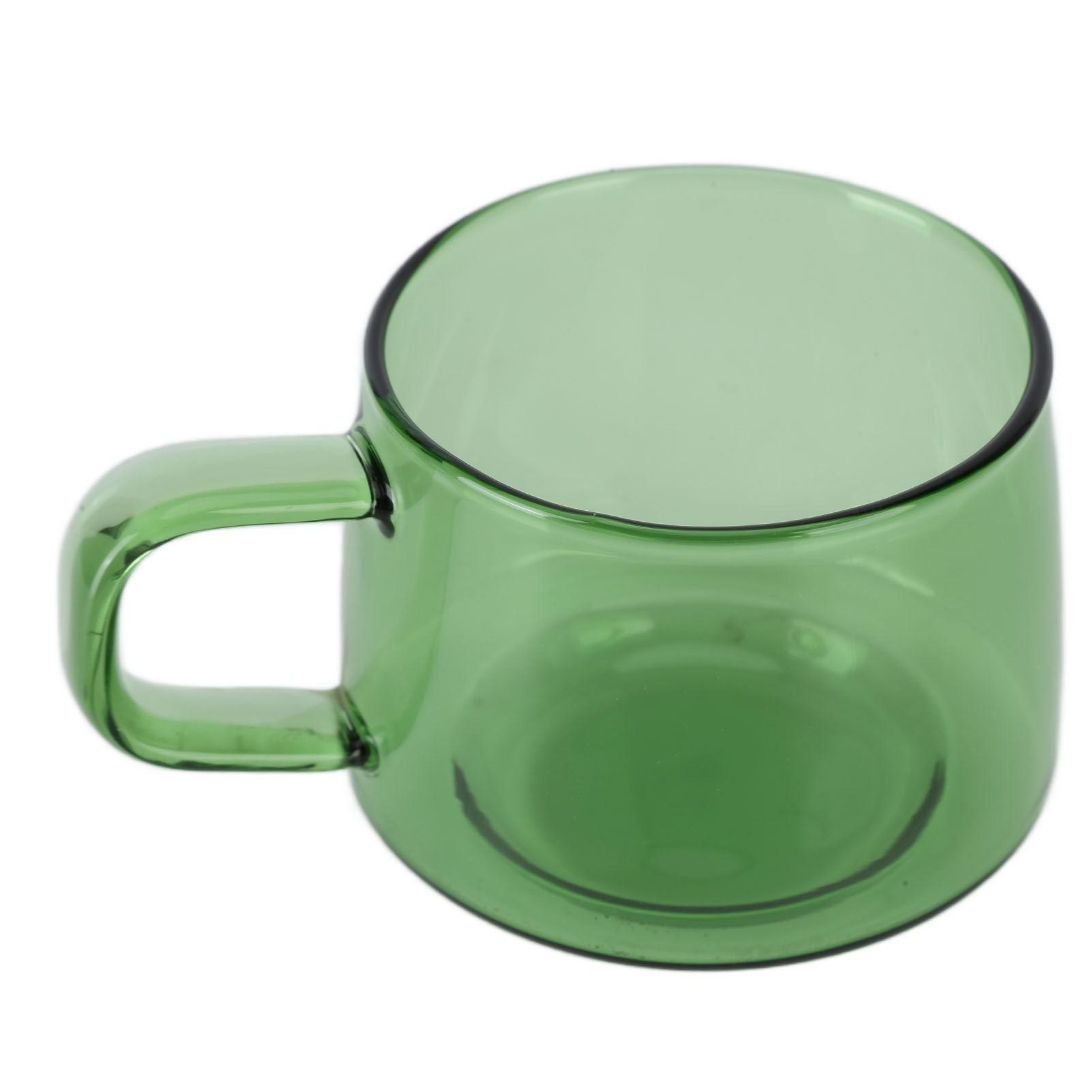 Transparent Coffee Cup 250ML Borosilicate Cup Glass Tea Water Milk Mug with HandleGreen - Image 5