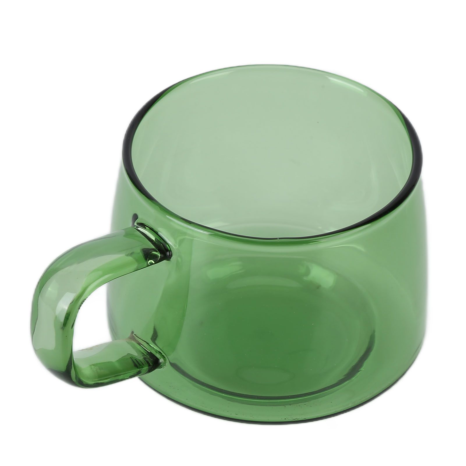Transparent Coffee Cup 250ML Borosilicate Cup Glass Tea Water Milk Mug with HandleGreen - Image 8
