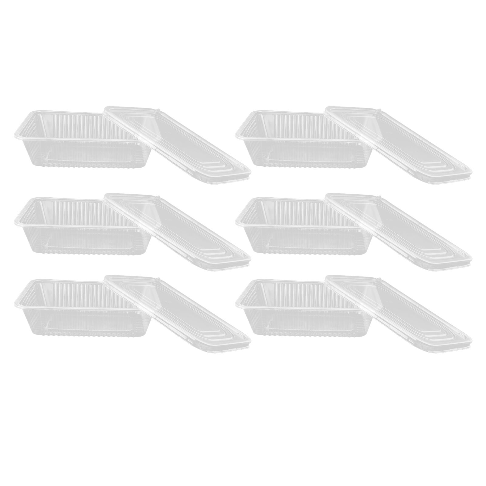 10PCS Disposable Lunch Box Microwavable Disposable Transparent Rectangular Food Container with Lid 650ML - Image 5