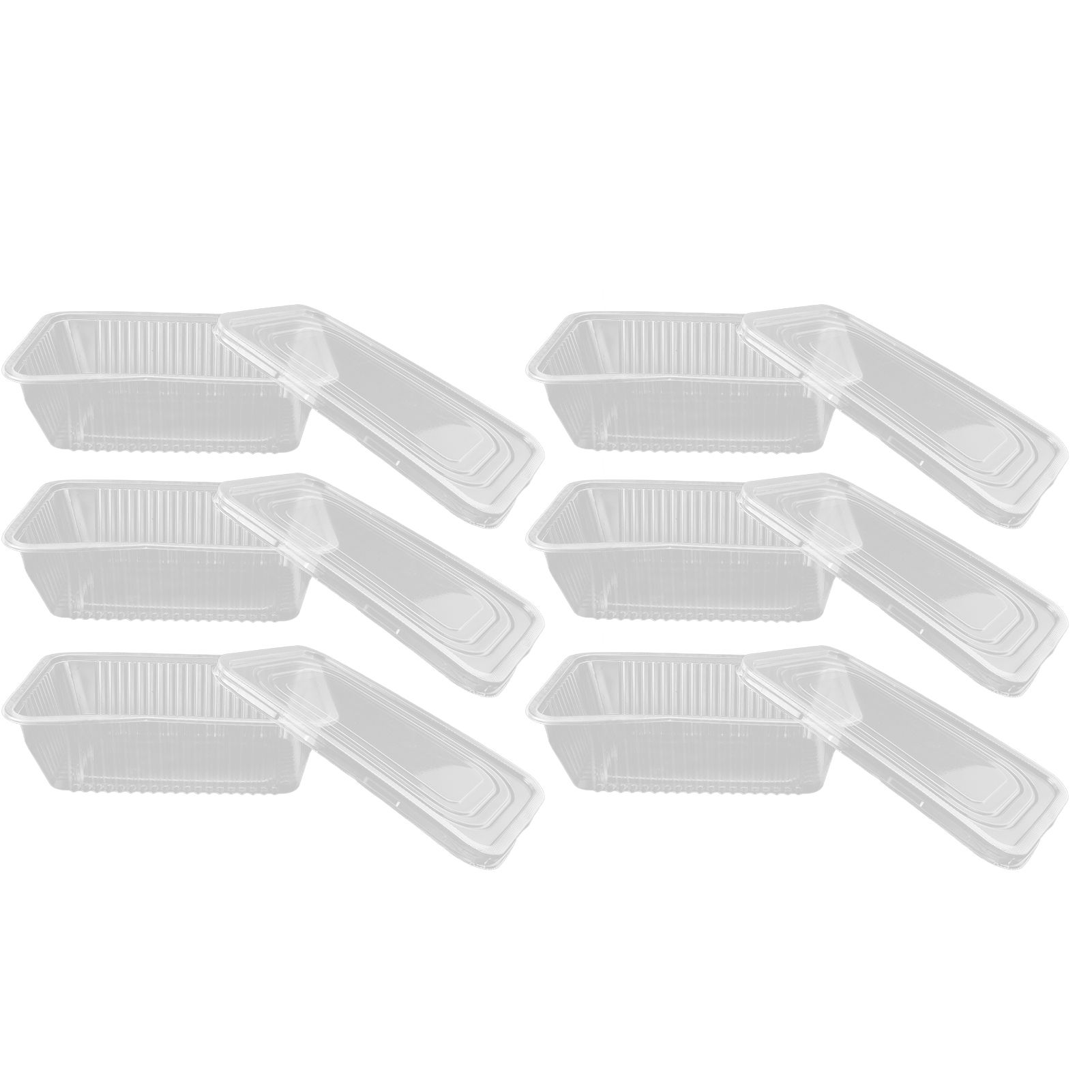 10PCS Disposable Lunch Box Microwavable Disposable Transparent Rectangular Food Container with Lid 750ML - Image 4