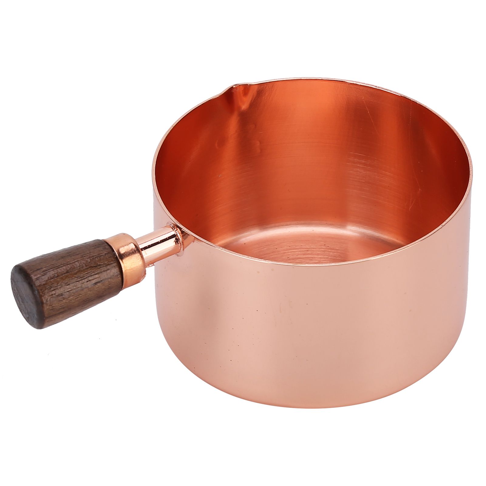 Sauce Pan Wooden Handle Rose Gold Stainless Steel Sauce Pot for Cooking Kitchen Ware1cup - Image 2