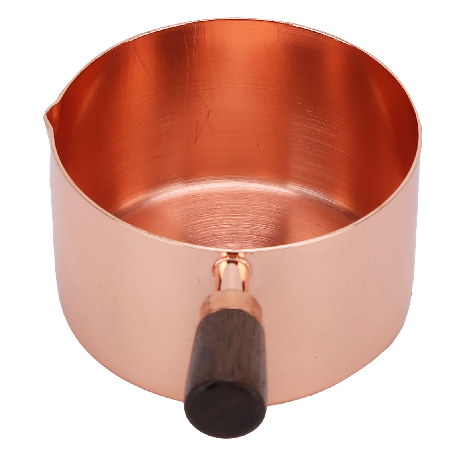 Sauce Pan Wooden Handle Rose Gold Stainless Steel Sauce Pot for Cooking Kitchen Ware1cup - Image 3