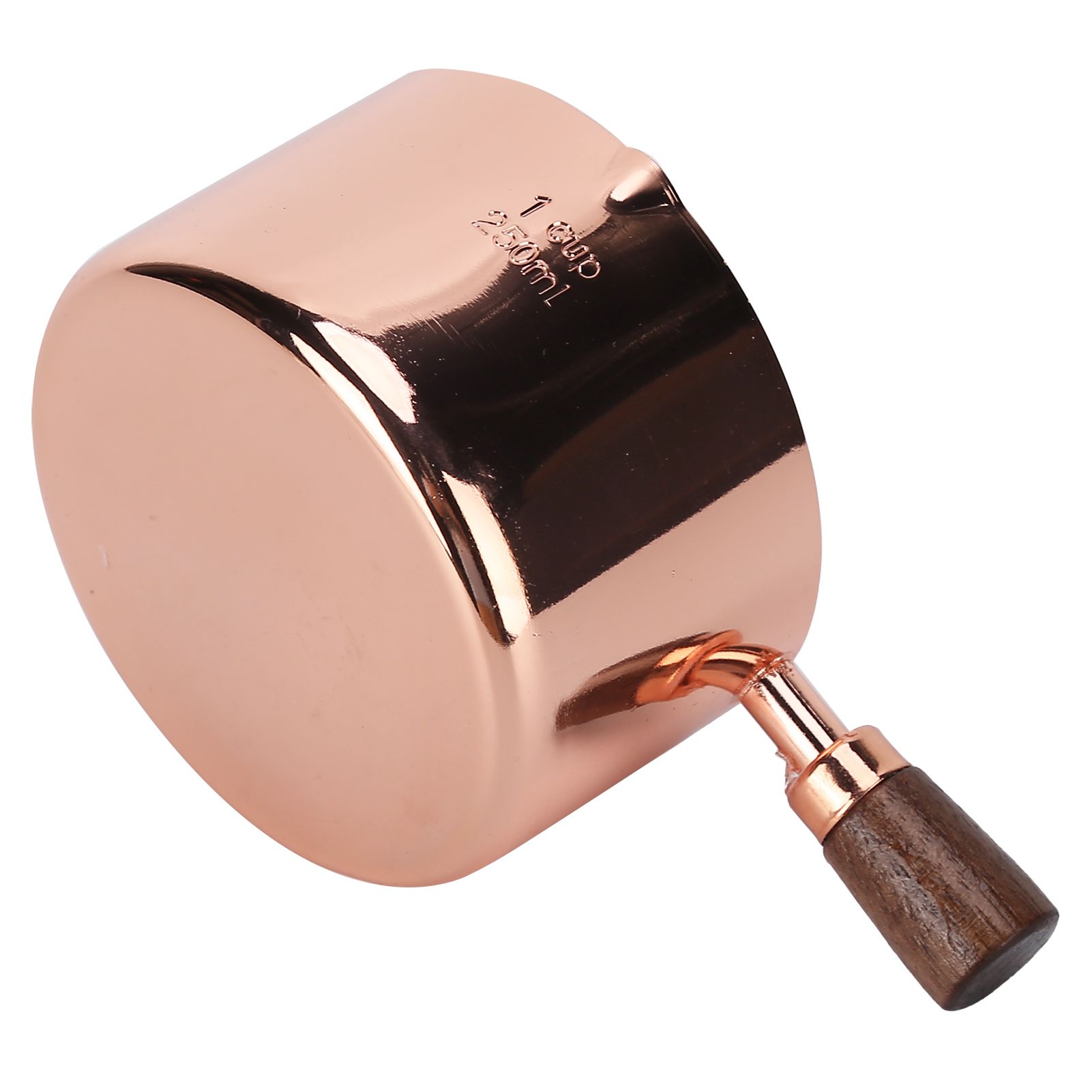 Sauce Pan Wooden Handle Rose Gold Stainless Steel Sauce Pot for Cooking Kitchen Ware1cup - Image 8