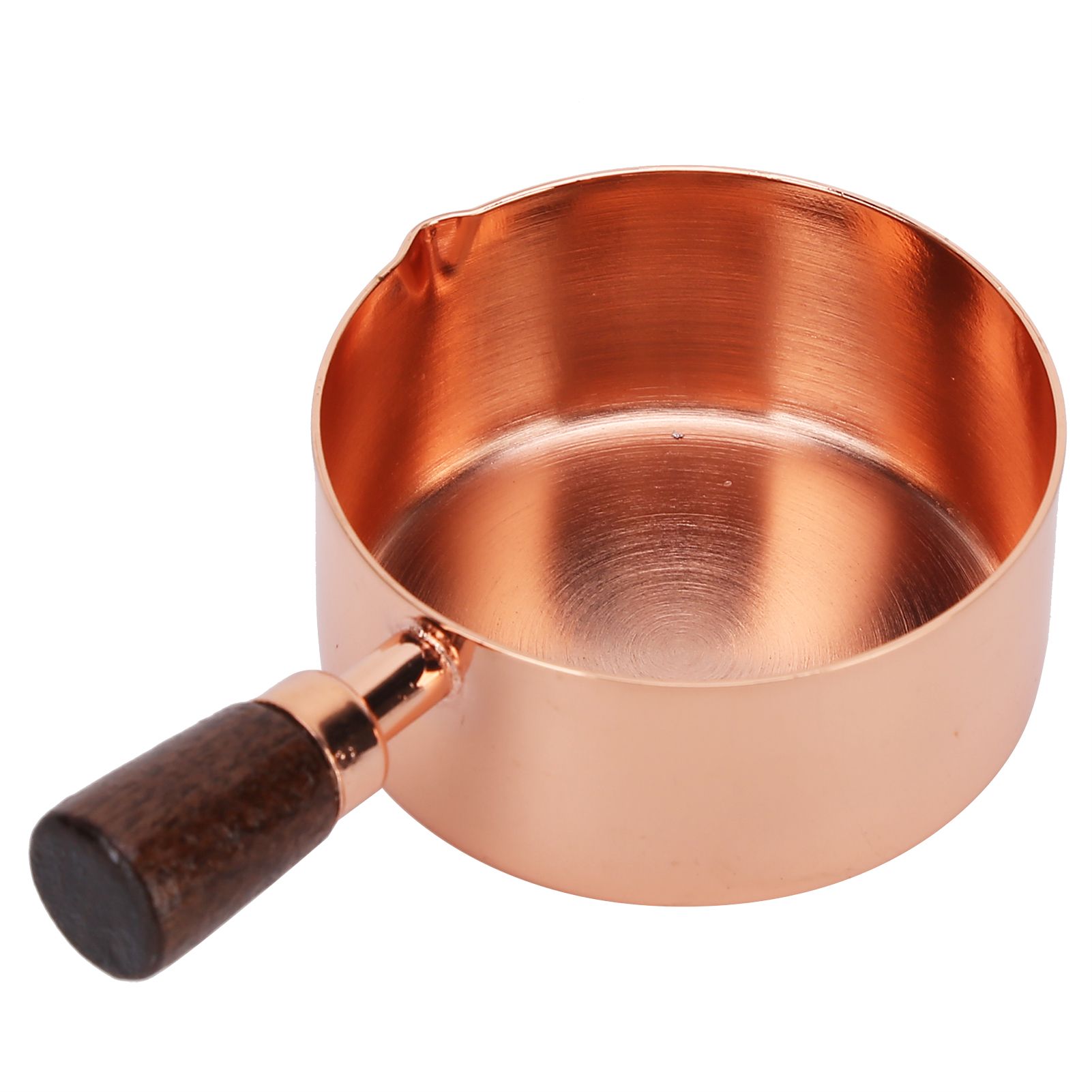 Sauce Pan Wooden Handle Rose Gold Stainless Steel Sauce Pot for Cooking Kitchen Ware1/2cup - Image 2