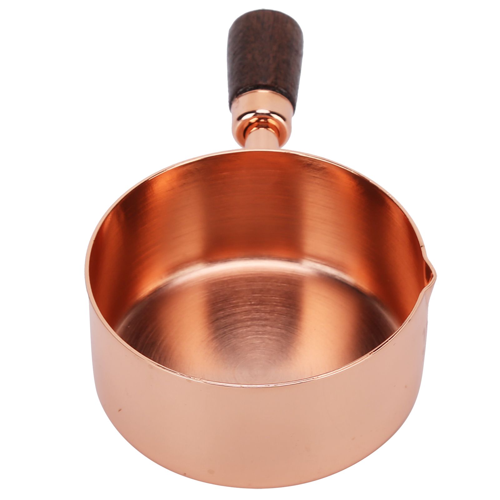 Sauce Pan Wooden Handle Rose Gold Stainless Steel Sauce Pot for Cooking Kitchen Ware1/2cup - Image 6