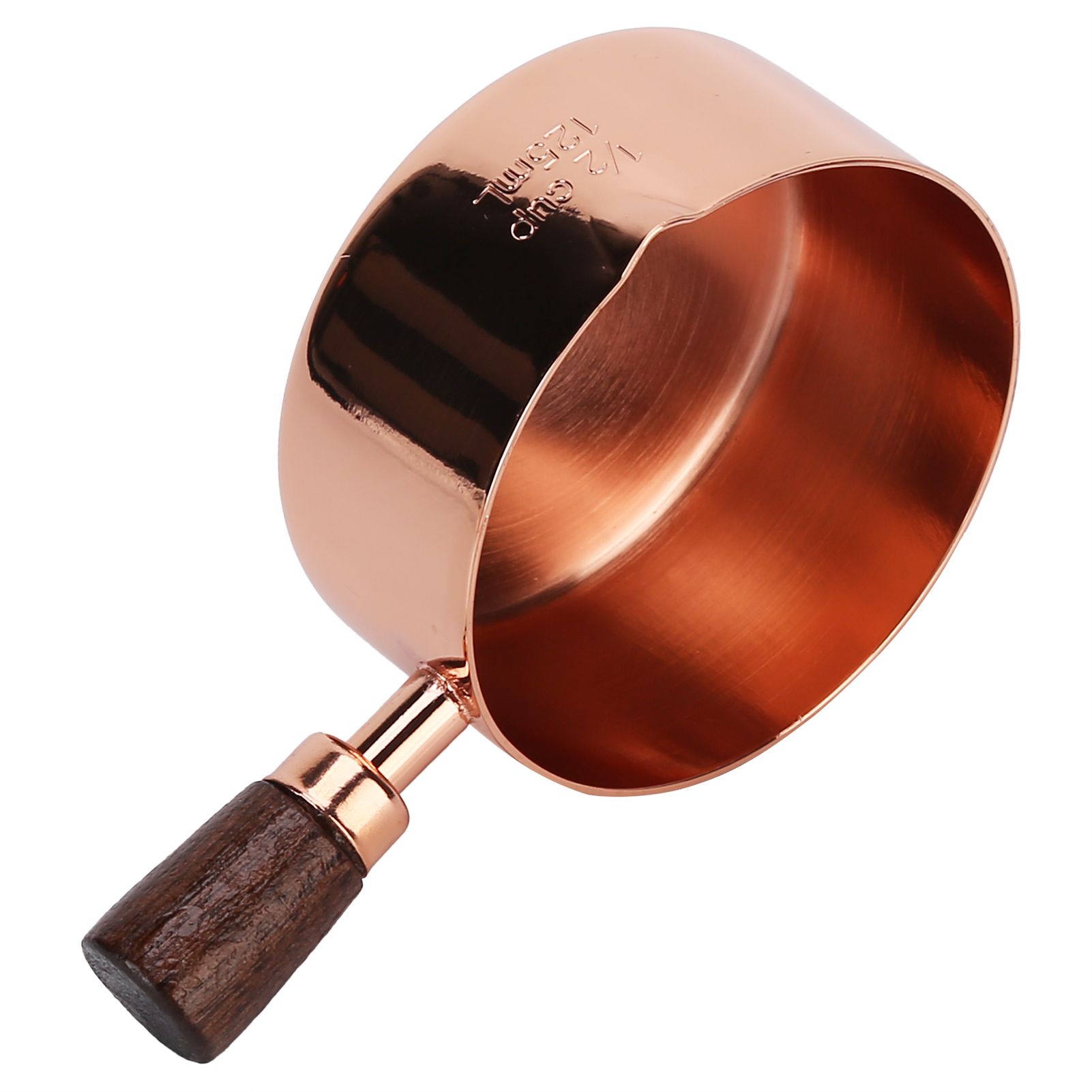 Sauce Pan Wooden Handle Rose Gold Stainless Steel Sauce Pot for Cooking Kitchen Ware1/2cup - Image 7