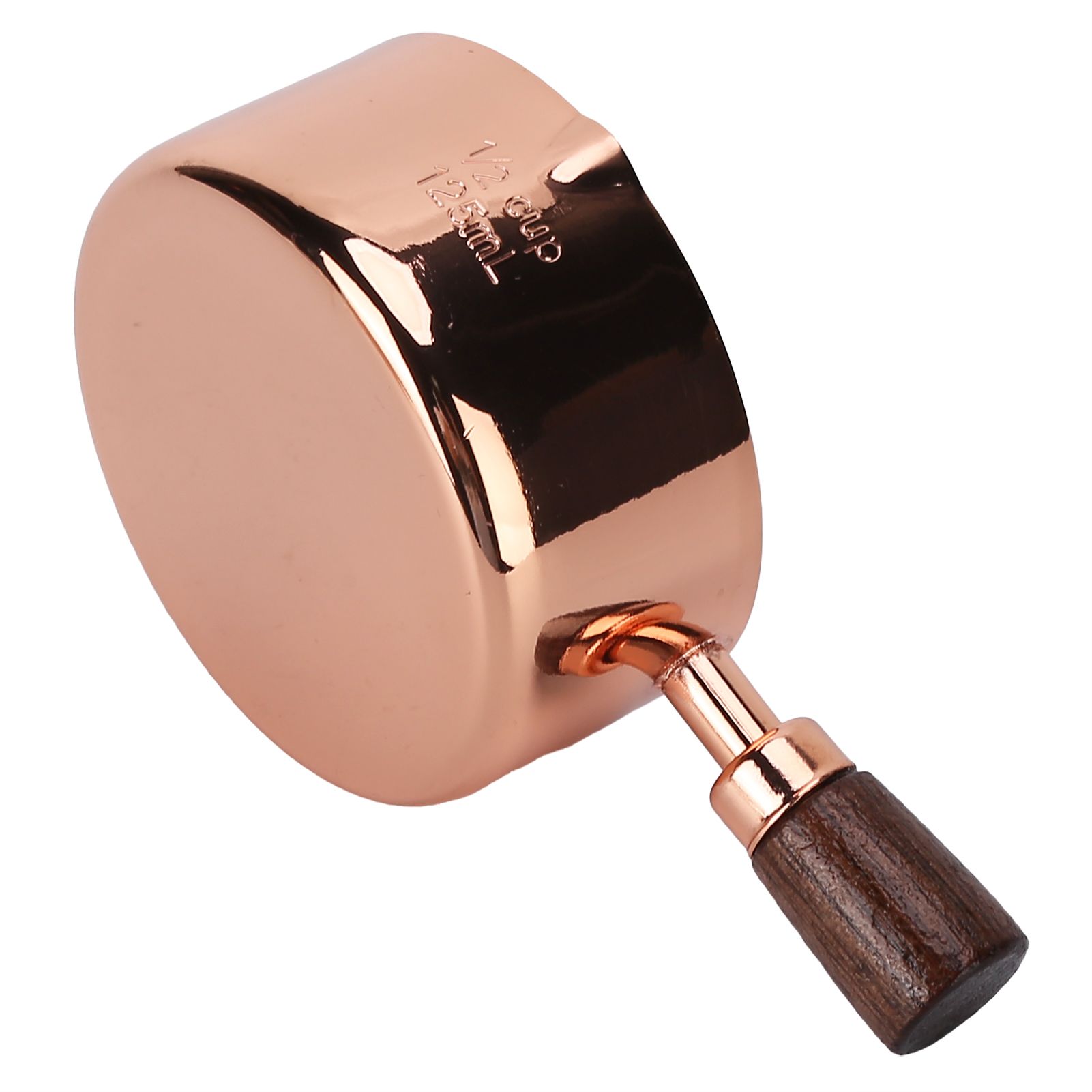 Sauce Pan Wooden Handle Rose Gold Stainless Steel Sauce Pot for Cooking Kitchen Ware1/2cup - Image 8