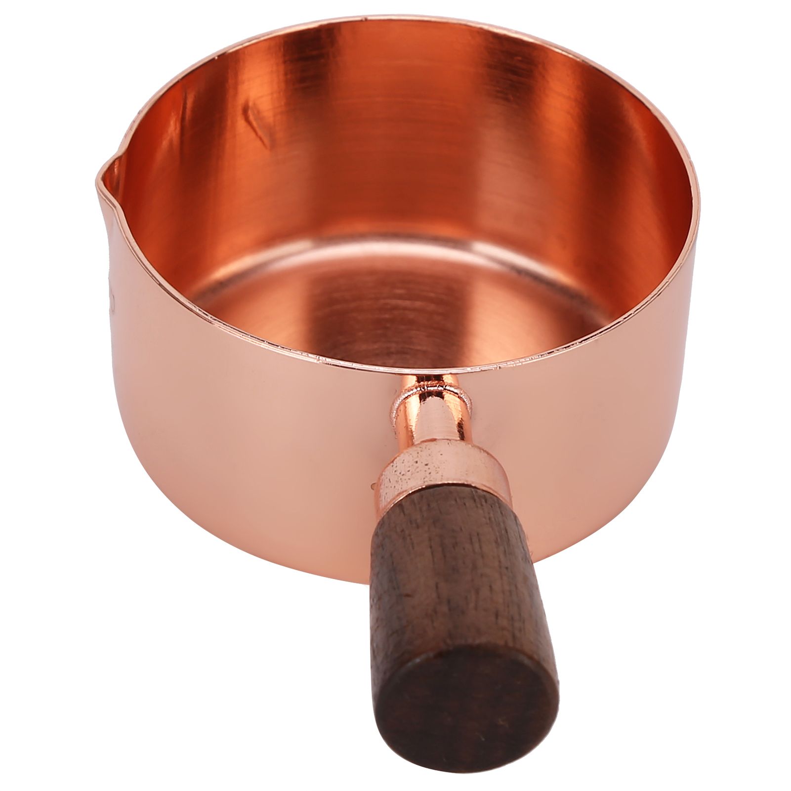 Sauce Pan Wooden Handle Rose Gold Stainless Steel Sauce Pot for Cooking Kitchen Ware1/3cup - Image 3