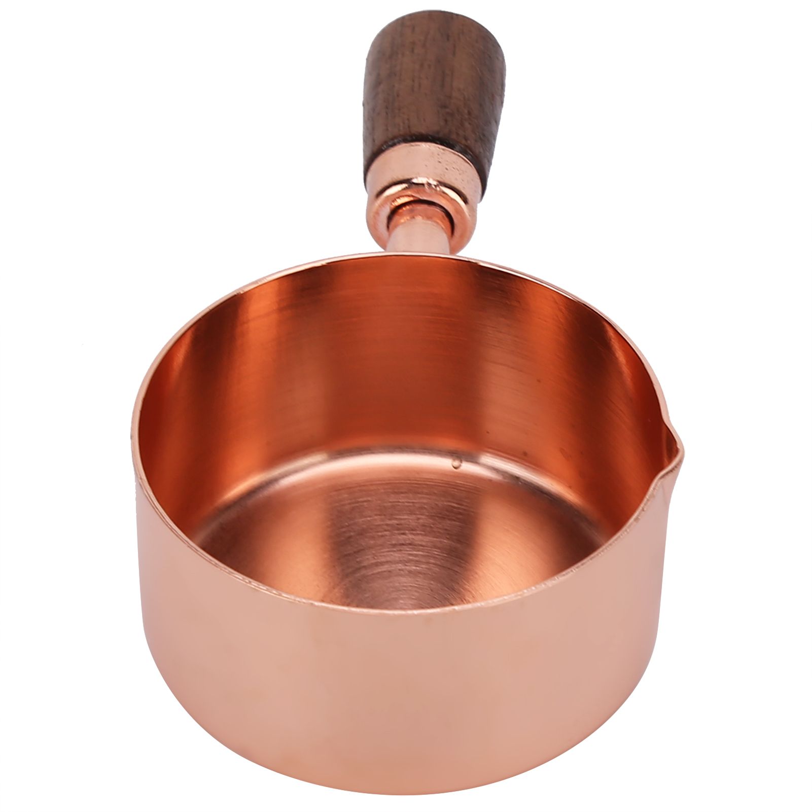 Sauce Pan Wooden Handle Rose Gold Stainless Steel Sauce Pot for Cooking Kitchen Ware1/3cup - Image 6