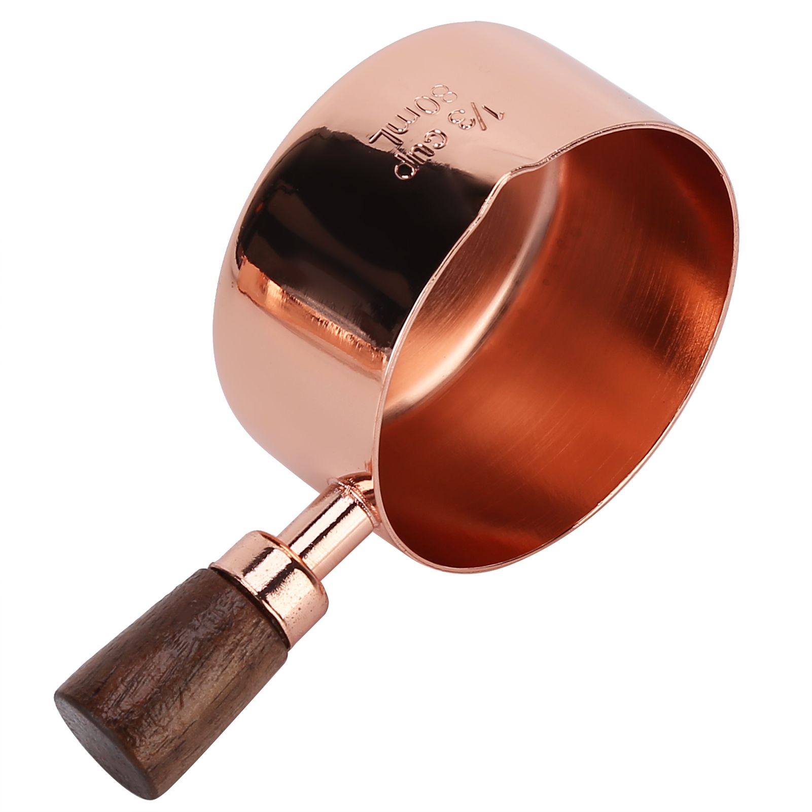 Sauce Pan Wooden Handle Rose Gold Stainless Steel Sauce Pot for Cooking Kitchen Ware1/3cup - Image 7