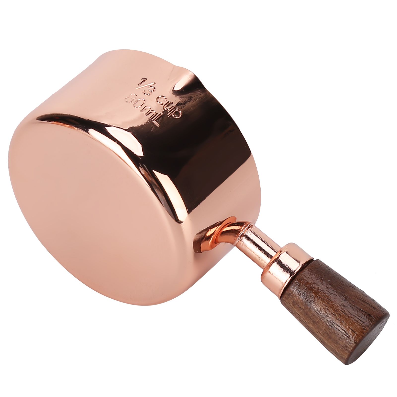 Sauce Pan Wooden Handle Rose Gold Stainless Steel Sauce Pot for Cooking Kitchen Ware1/3cup - Image 8