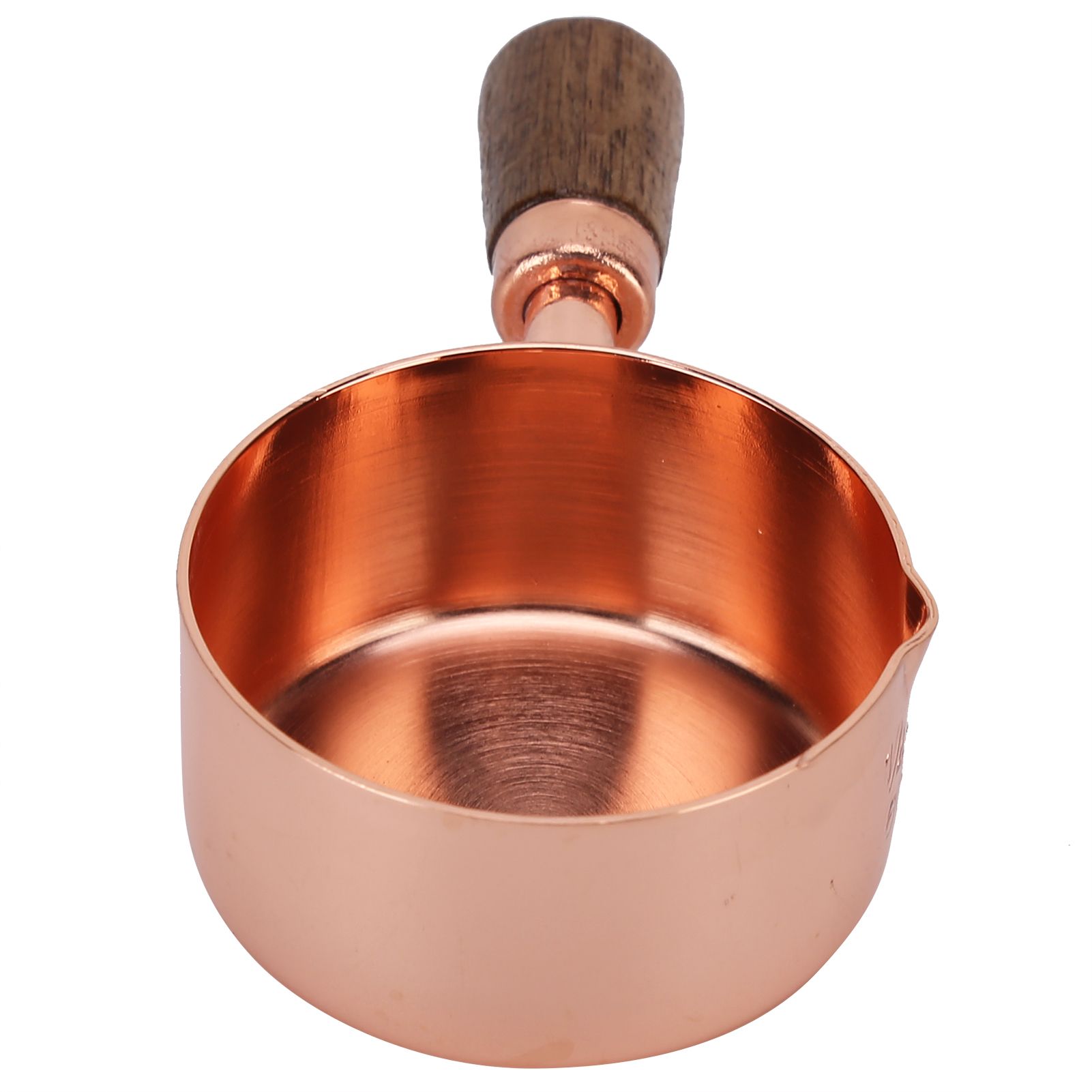 Sauce Pan Wooden Handle Rose Gold Stainless Steel Sauce Pot for Cooking Kitchen Ware1/4cup - Image 6