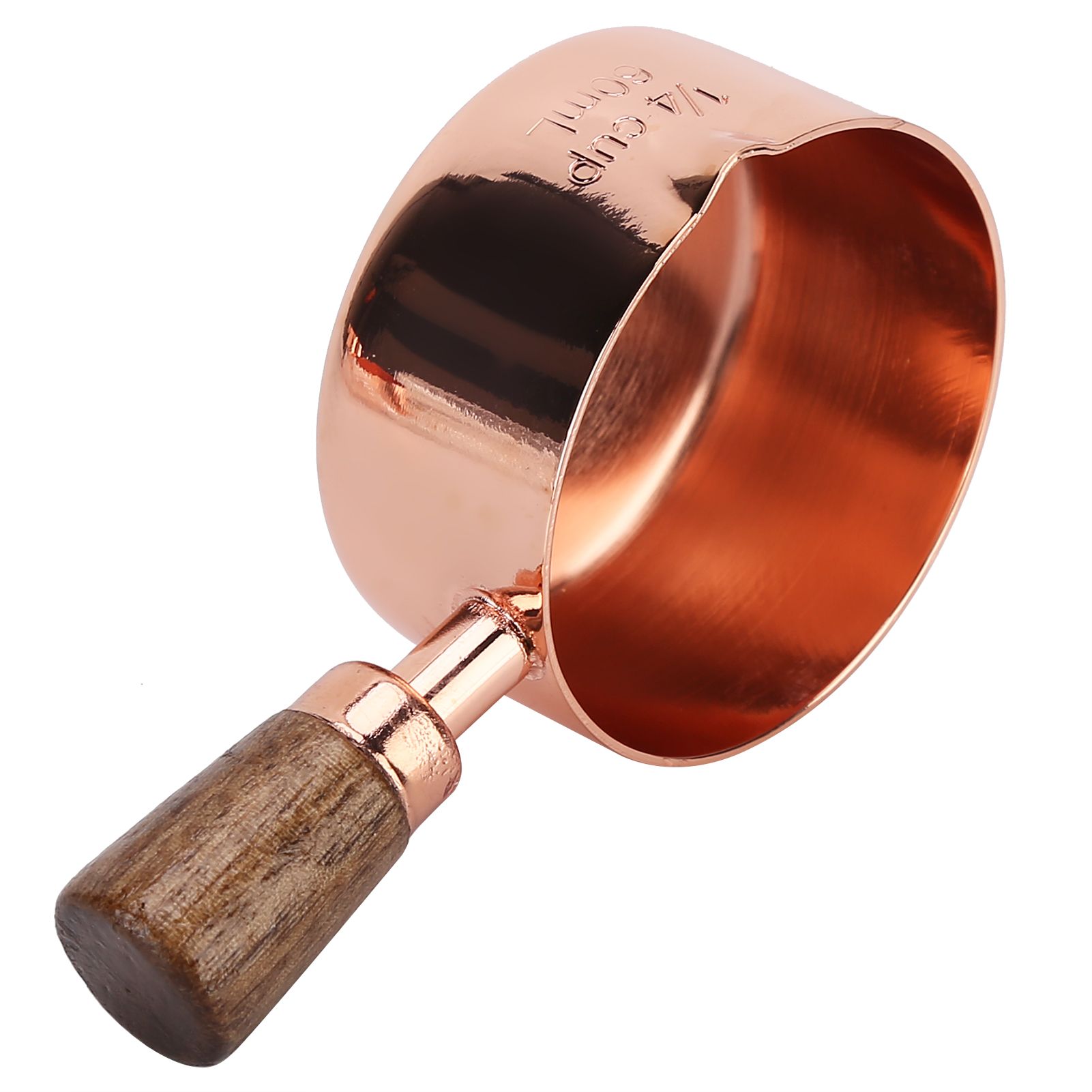 Sauce Pan Wooden Handle Rose Gold Stainless Steel Sauce Pot for Cooking Kitchen Ware1/4cup - Image 7