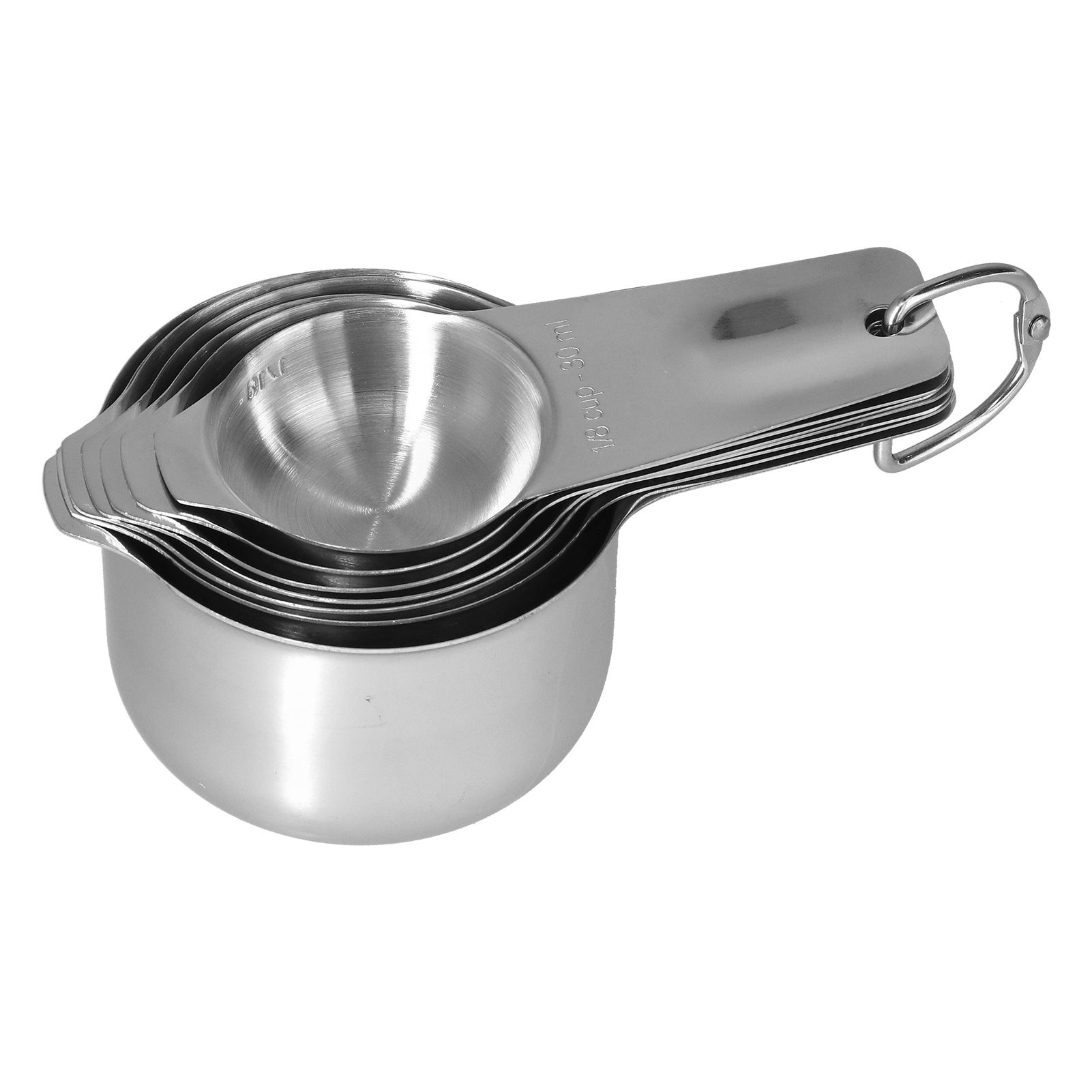 7Pcs/Set Stainless Steel Measuring Cup Measuring Spoon with Scale Baking Tool for Home Kitchen - Image 2