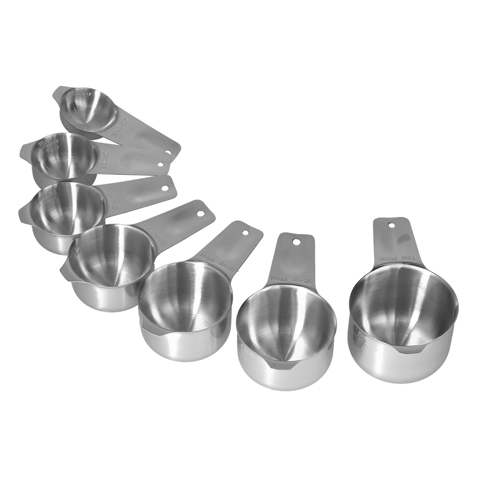 7Pcs/Set Stainless Steel Measuring Cup Measuring Spoon with Scale Baking Tool for Home Kitchen - Image 5