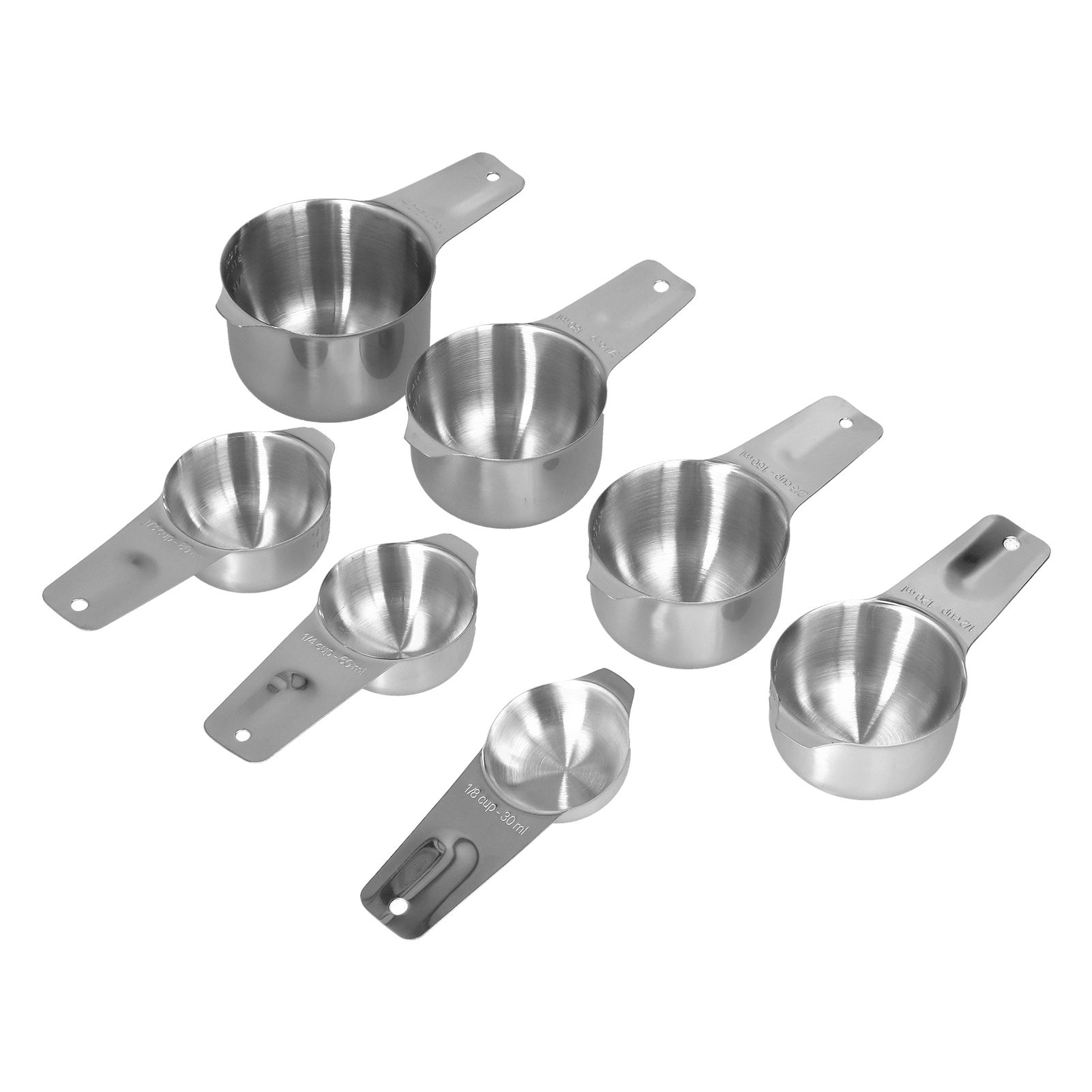 7Pcs/Set Stainless Steel Measuring Cup Measuring Spoon with Scale Baking Tool for Home Kitchen - Image 6
