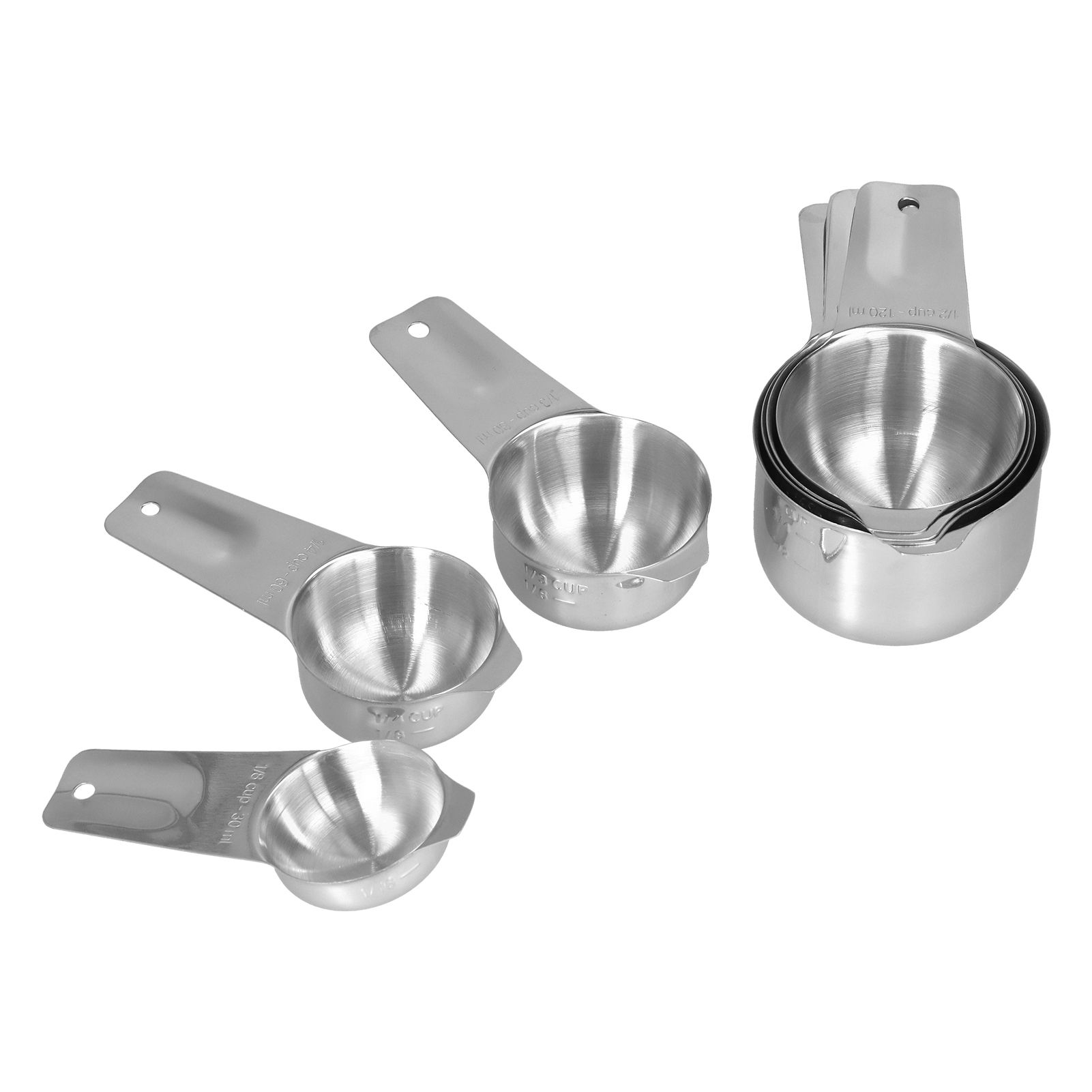 7Pcs/Set Stainless Steel Measuring Cup Measuring Spoon with Scale Baking Tool for Home Kitchen - Image 8