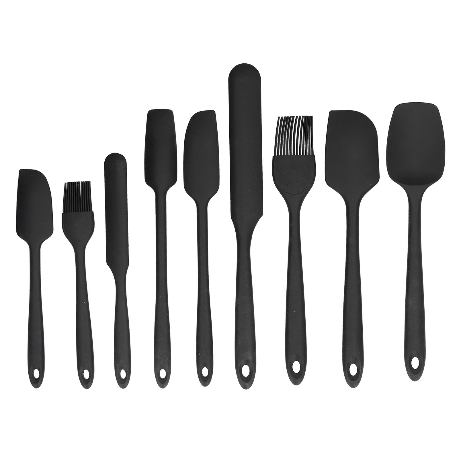 9Pcs Mini Spatula Set Flexible Hand Held Jam Cake Cream Cooking Brush for Kitchen Restaurants - Image 1