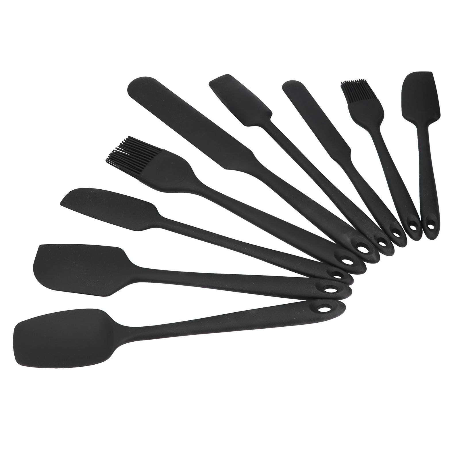 9Pcs Mini Spatula Set Flexible Hand Held Jam Cake Cream Cooking Brush for Kitchen Restaurants - Image 2