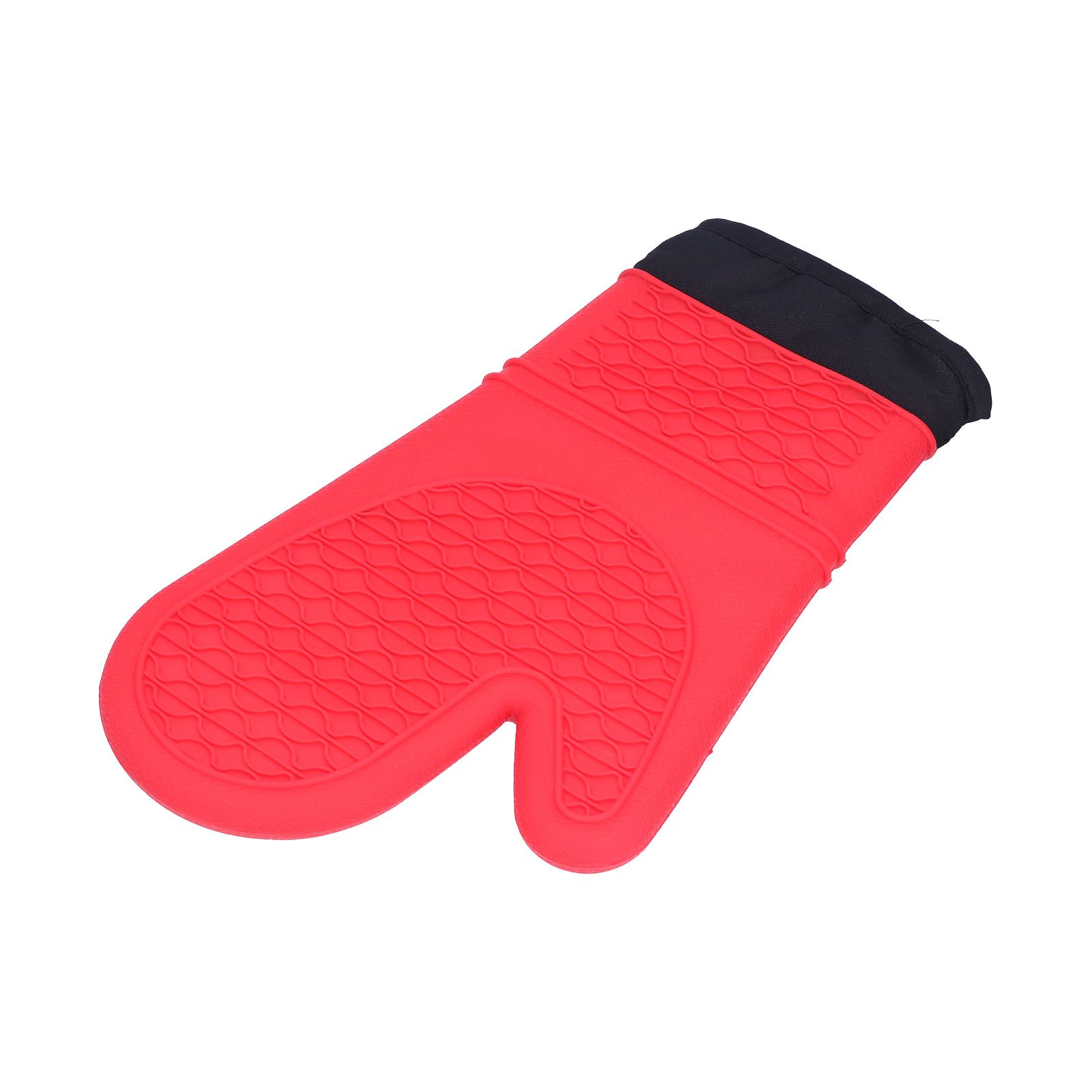 Silicone Oven Mitts with Cotton Heat Insulated Anti Scalding Baking Gloves for Home KitchenRed - Image 7