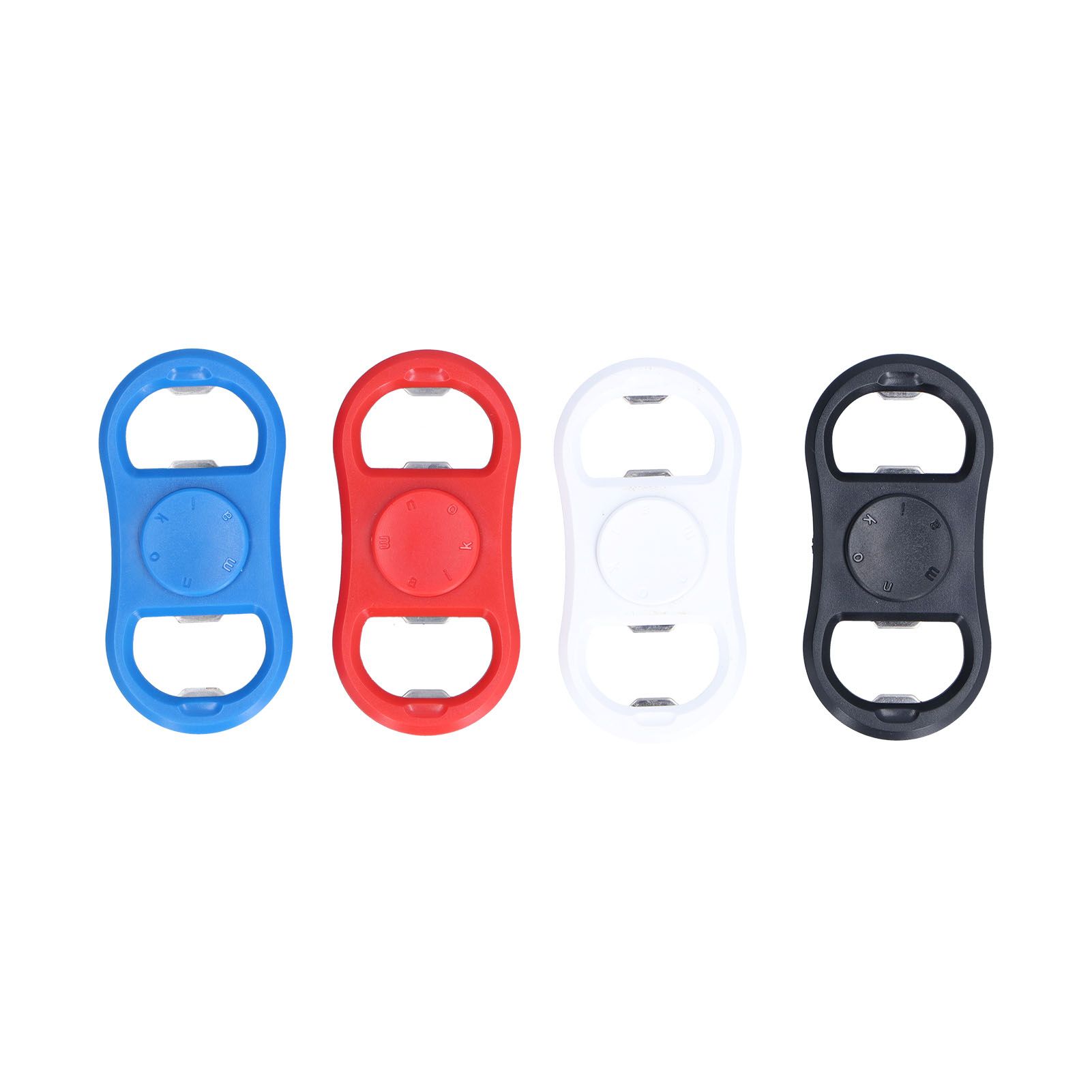 4Pcs Portable Manual Double Head Beer Bottle Opener Hand Decompression Toy Black White Blue Red - Image 1