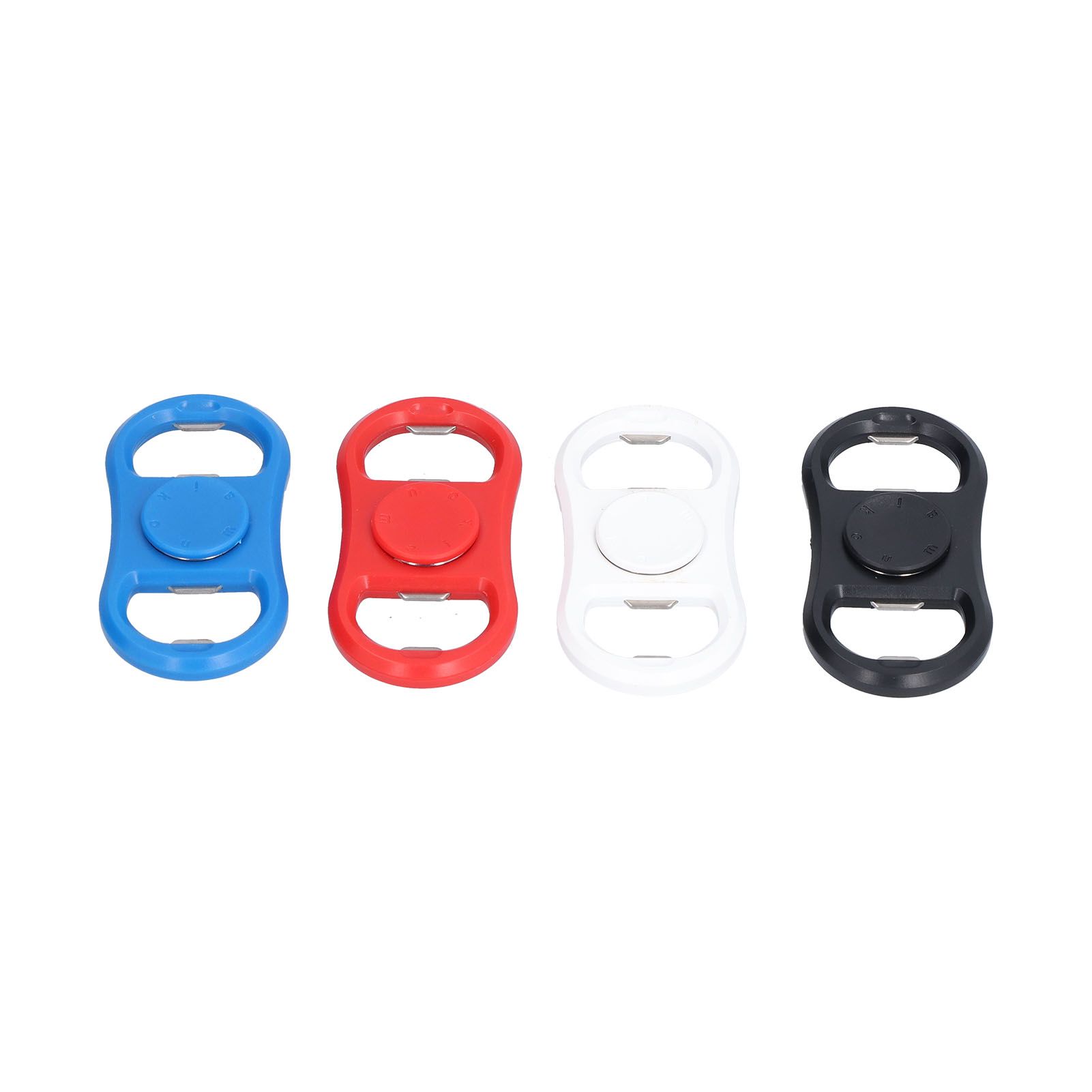 4Pcs Portable Manual Double Head Beer Bottle Opener Hand Decompression Toy Black White Blue Red - Image 2