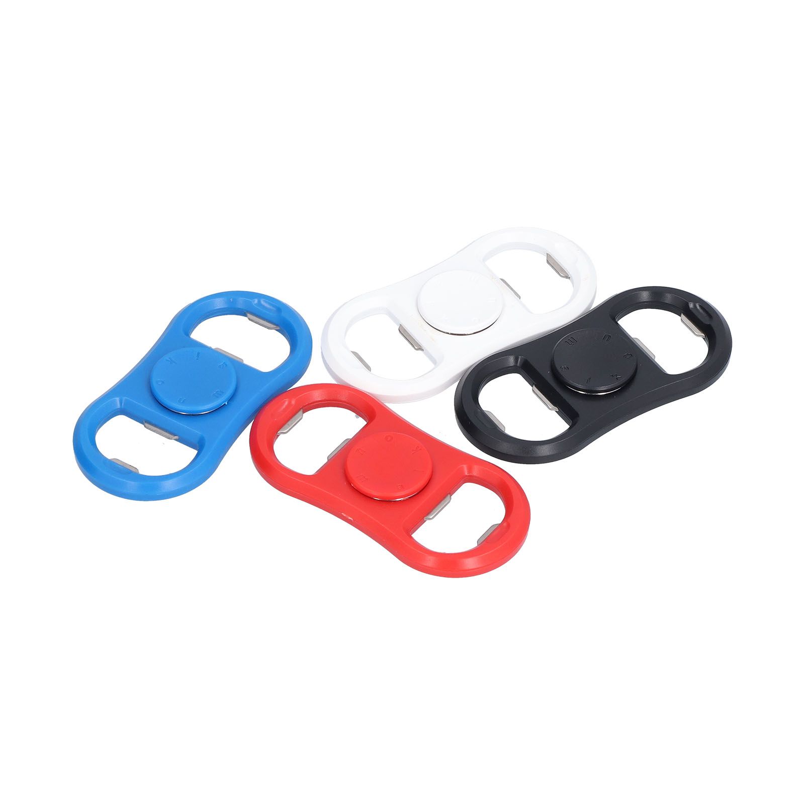 4Pcs Portable Manual Double Head Beer Bottle Opener Hand Decompression Toy Black White Blue Red - Image 5