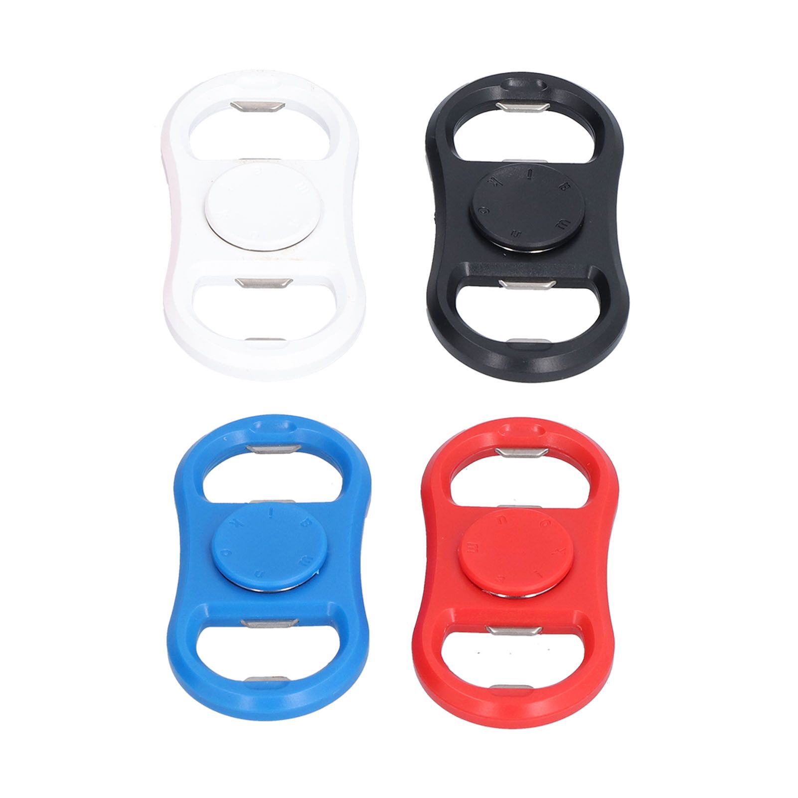 4Pcs Portable Manual Double Head Beer Bottle Opener Hand Decompression Toy Black White Blue Red - Image 7