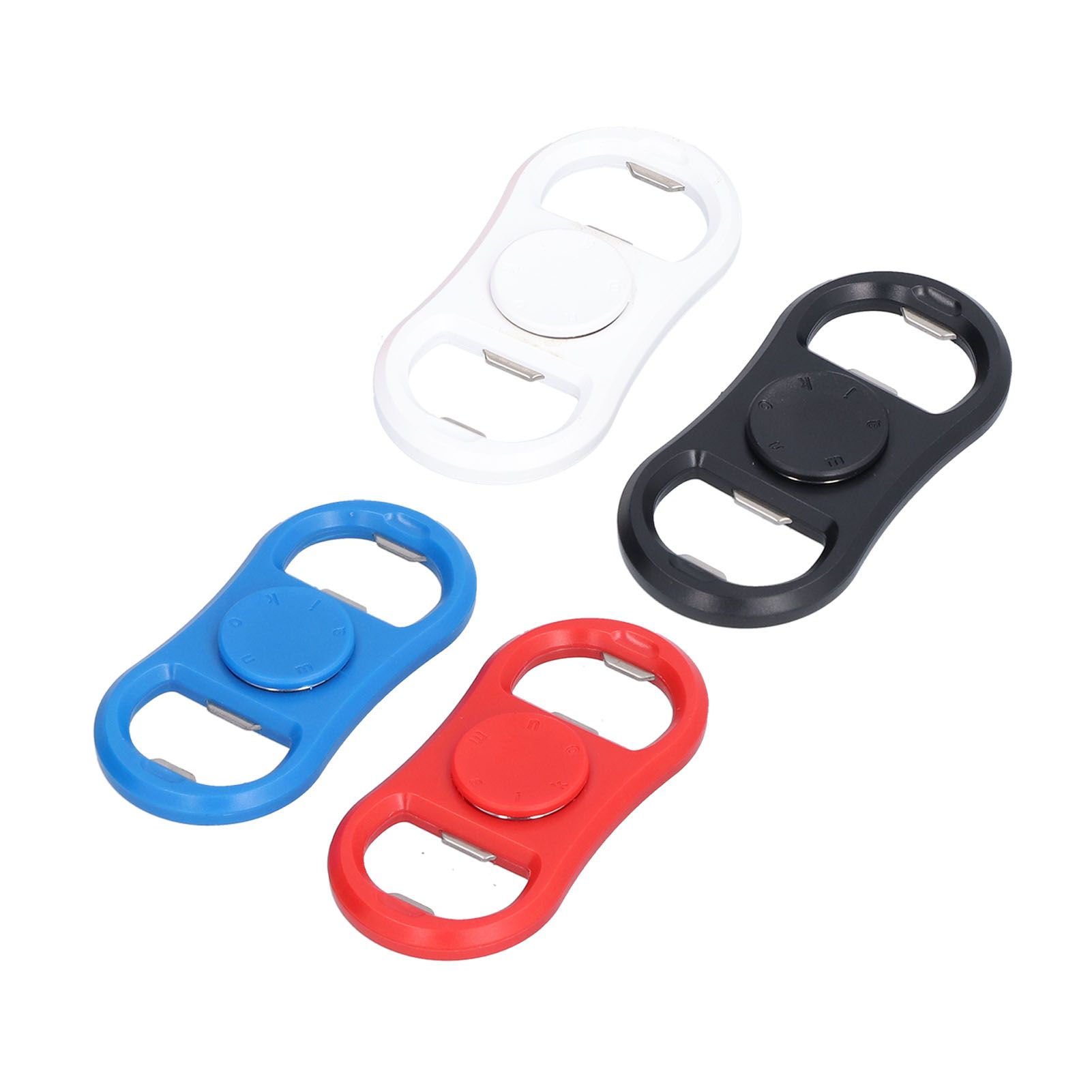 4Pcs Portable Manual Double Head Beer Bottle Opener Hand Decompression Toy Black White Blue Red - Image 8