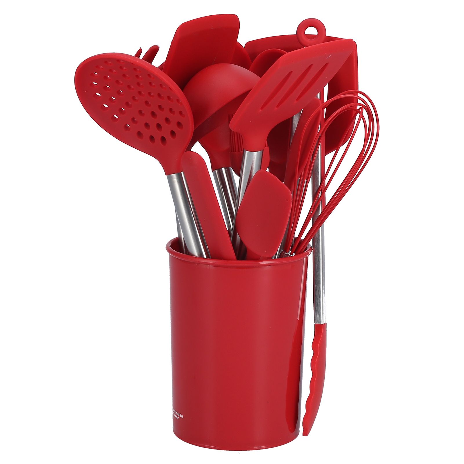 15PCS/Set Silicone Cooking Utensil Set with Stainless Steel Handle Kitchen Spatulas Spoon Cooking ToolsRed - Image 3