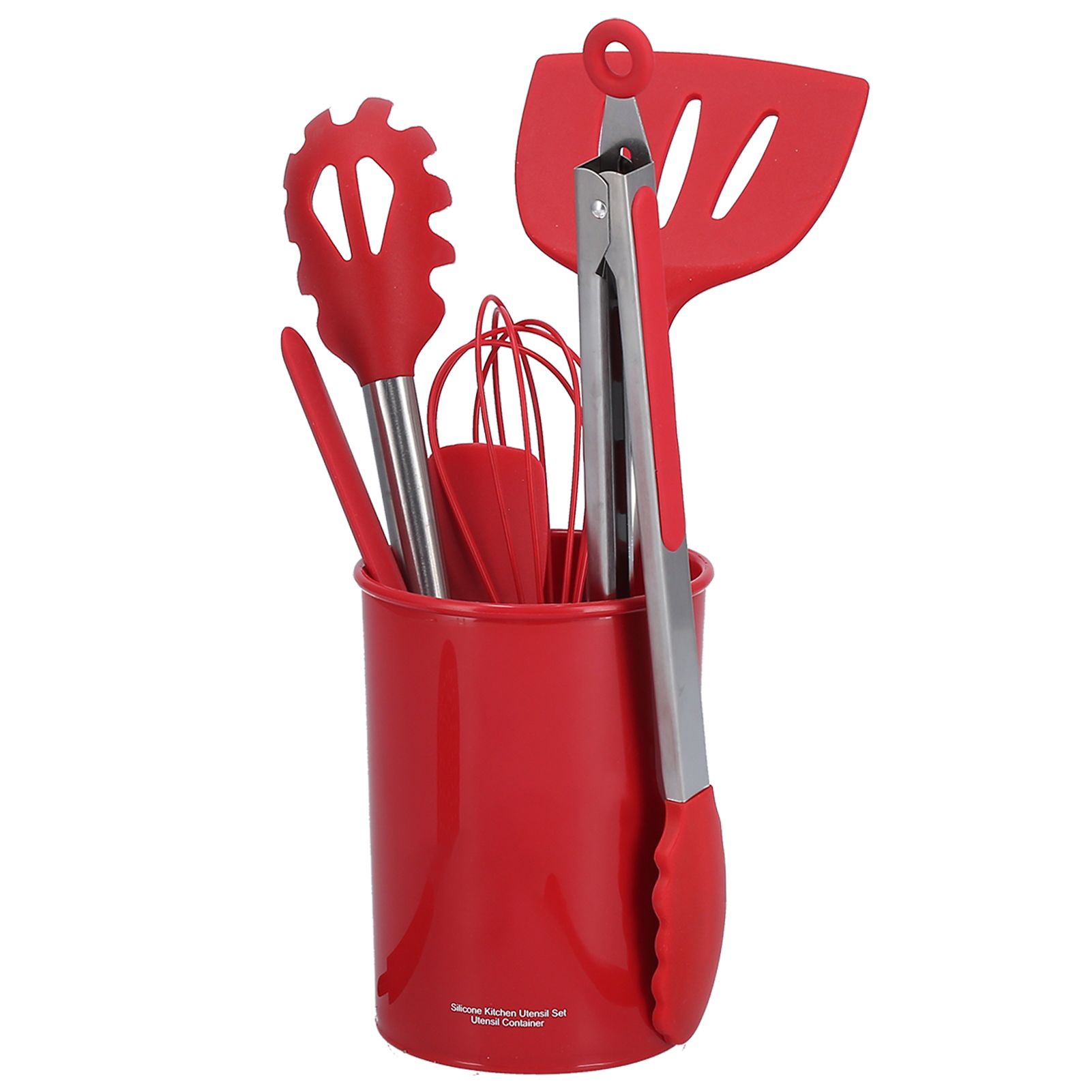 15PCS/Set Silicone Cooking Utensil Set with Stainless Steel Handle Kitchen Spatulas Spoon Cooking ToolsRed - Image 5