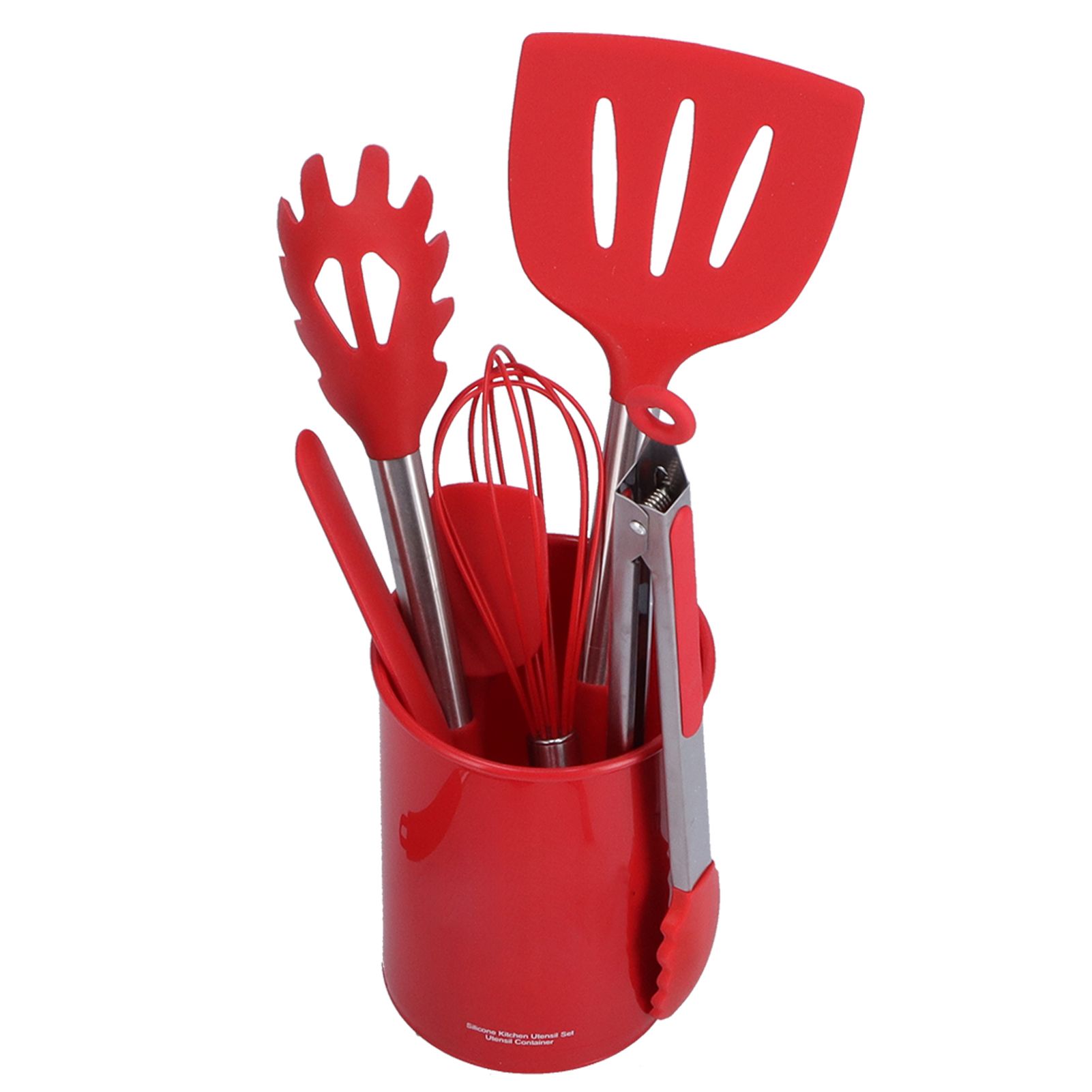 15PCS/Set Silicone Cooking Utensil Set with Stainless Steel Handle Kitchen Spatulas Spoon Cooking ToolsRed - Image 7