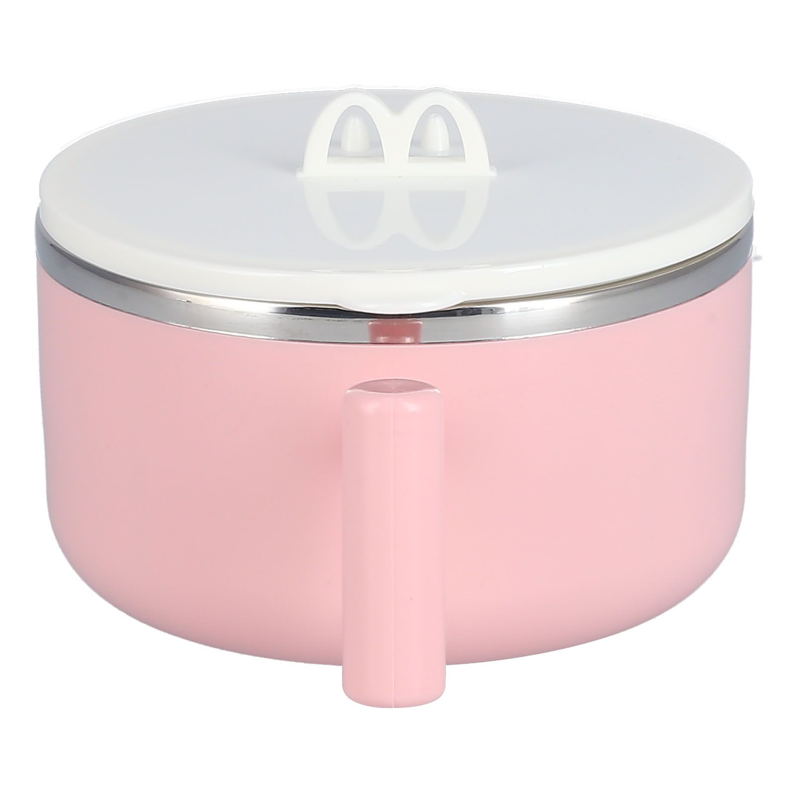 Stainless Steel Noodle Bowl Set Food Storage Container Portable Soup Snack Bowl with Lid(Pink Tableware ) - Image 4