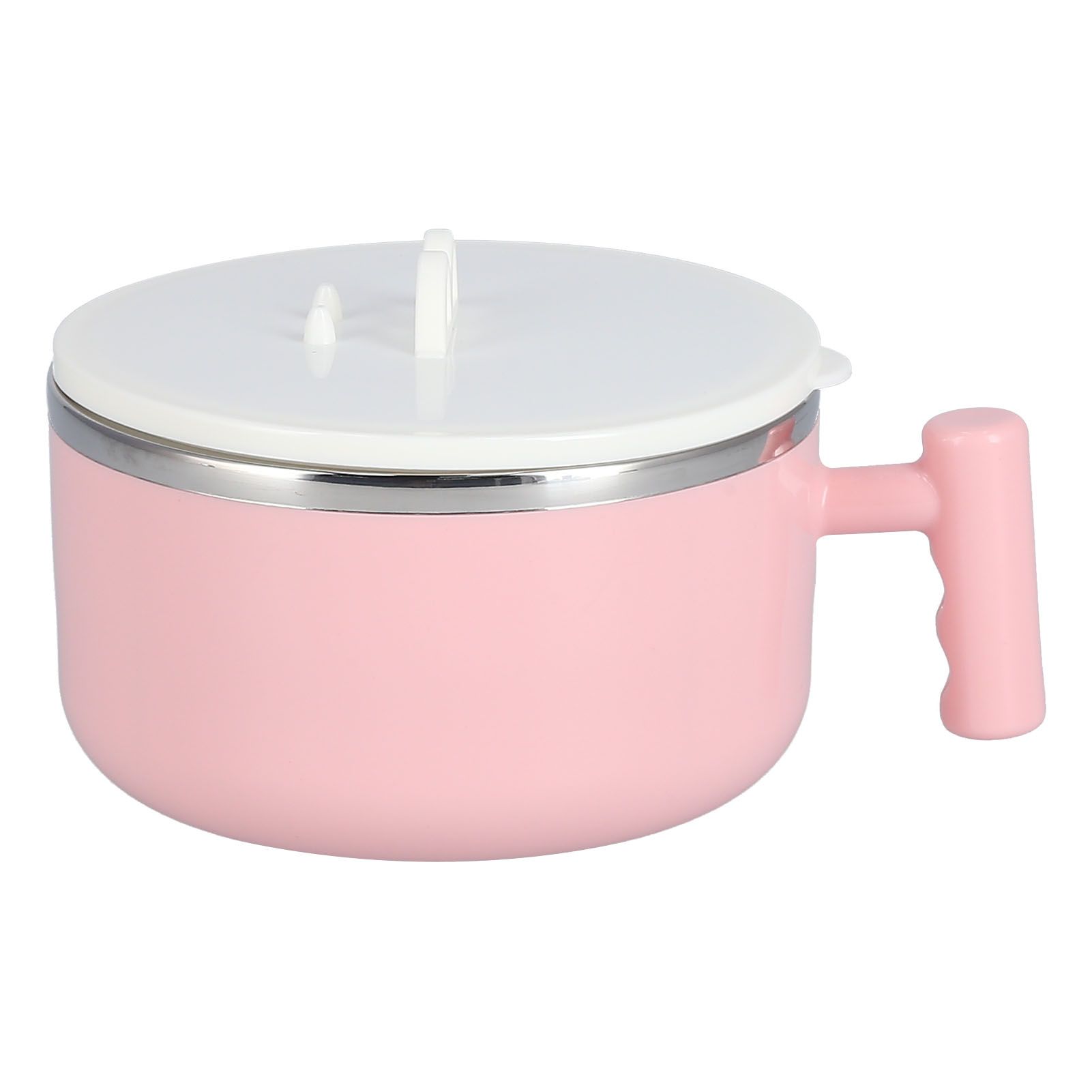 Stainless Steel Noodle Bowl Set Food Storage Container Portable Soup Snack Bowl with Lid(Pink Tableware ) - Image 7