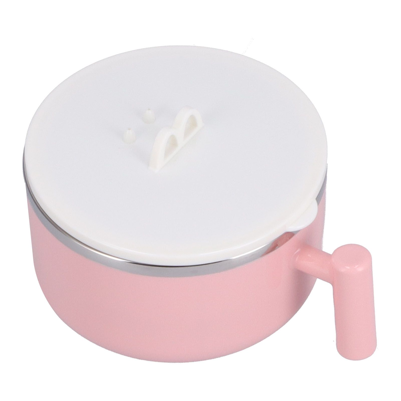 Stainless Steel Noodle Bowl Set Food Storage Container Portable Soup Snack Bowl with Lid(Pink Tableware ) - Image 8