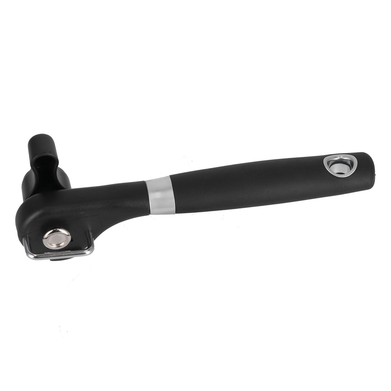 Manual Can Opener Stainless Steel Bottle Opener with Smooth Edge and Non Slip Handle Black for KitchenStraight Handle K3 - Image 2
