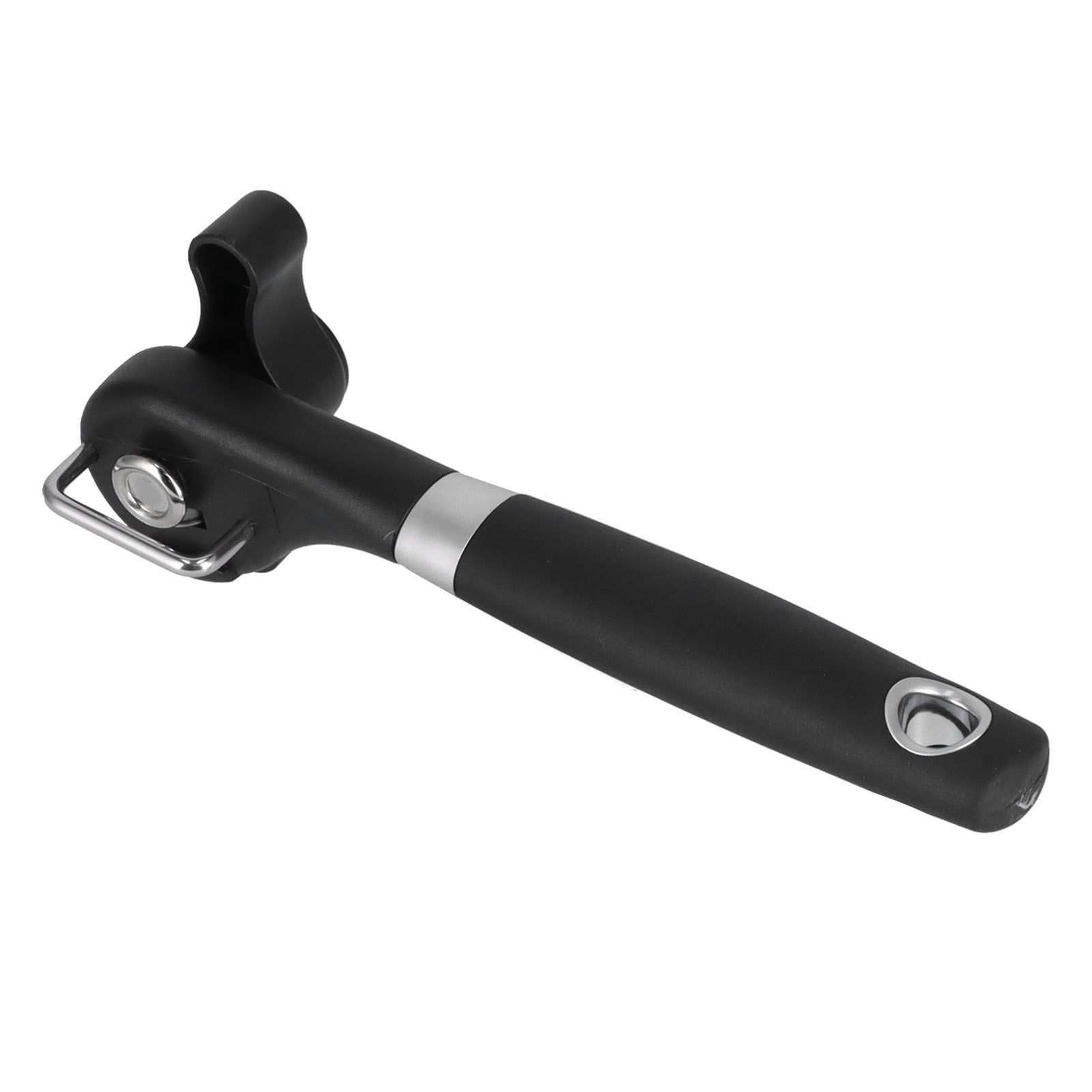 Manual Can Opener Stainless Steel Bottle Opener with Smooth Edge and Non Slip Handle Black for KitchenStraight Handle K3 - Image 3