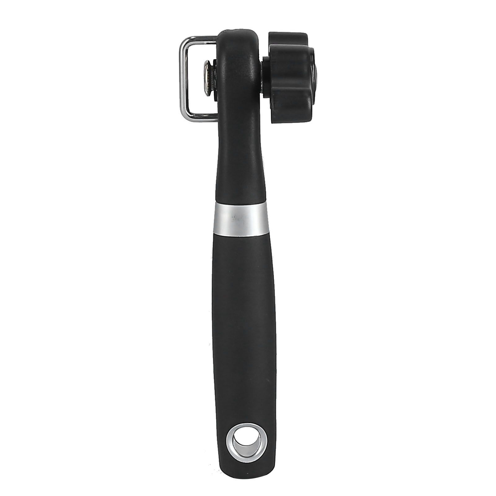 Manual Can Opener Stainless Steel Bottle Opener with Smooth Edge and Non Slip Handle Black for KitchenStraight Handle K3 - Image 4