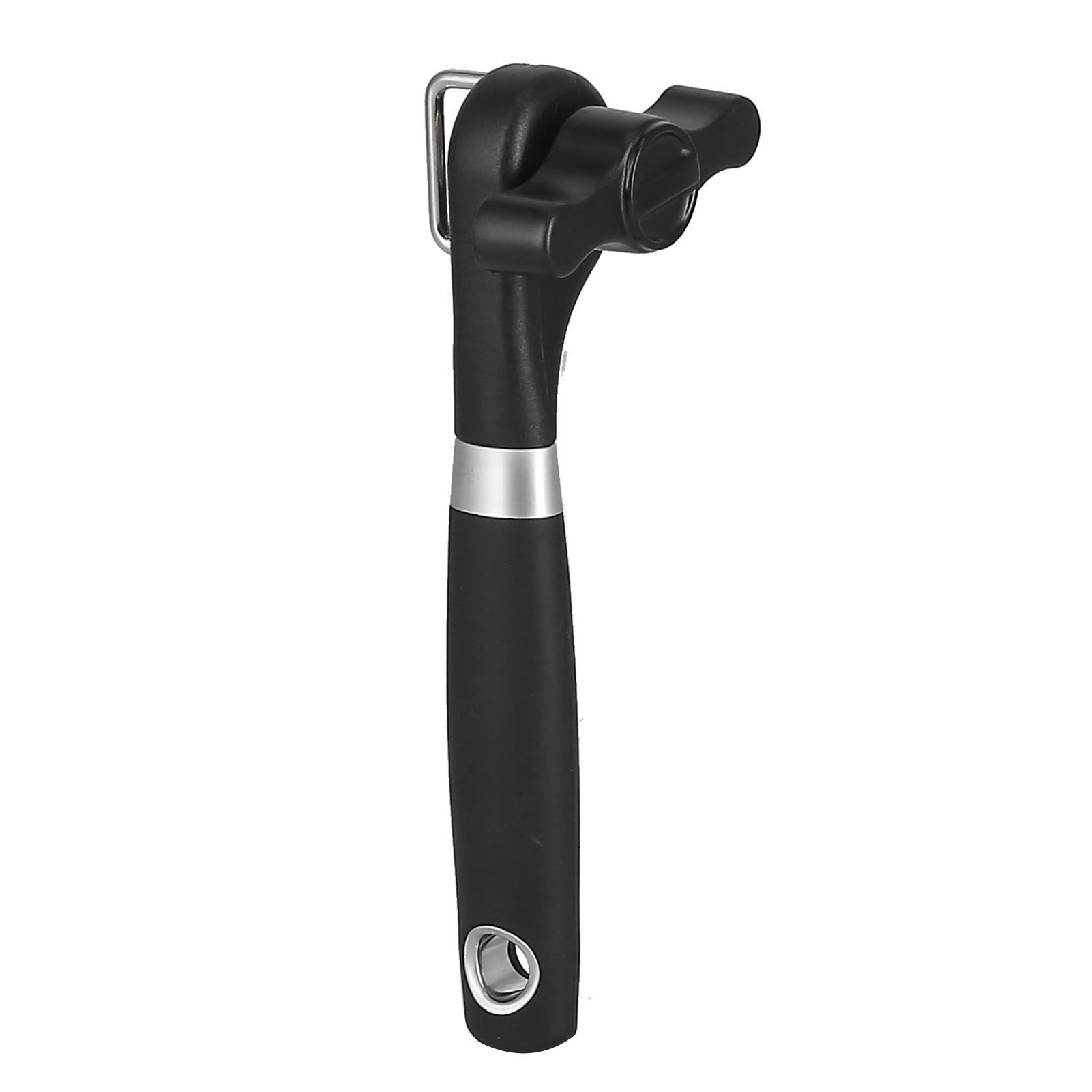 Manual Can Opener Stainless Steel Bottle Opener with Smooth Edge and Non Slip Handle Black for KitchenStraight Handle K3 - Image 5