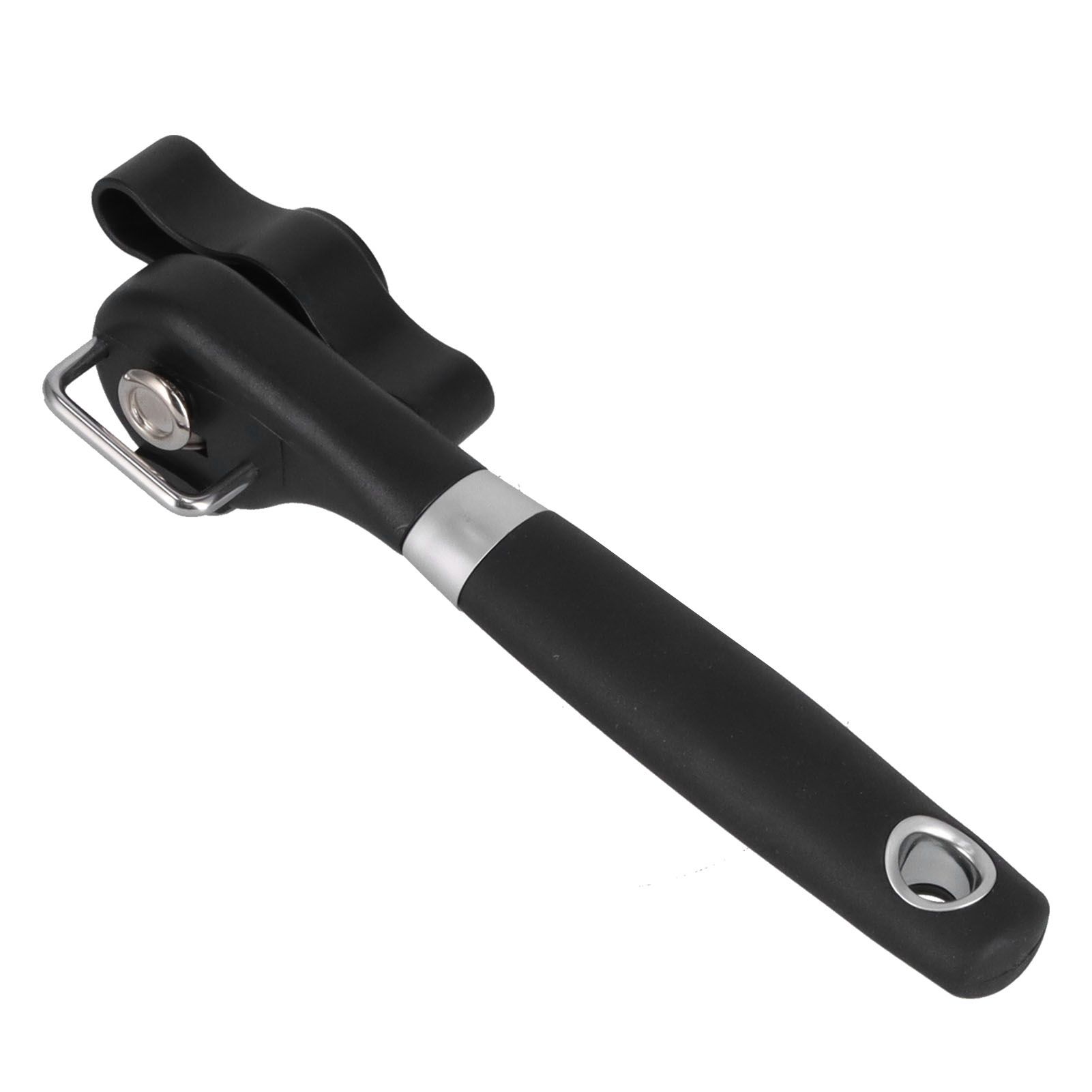 Manual Can Opener Stainless Steel Bottle Opener with Smooth Edge and Non Slip Handle Black for KitchenStraight Handle K3 - Image 6