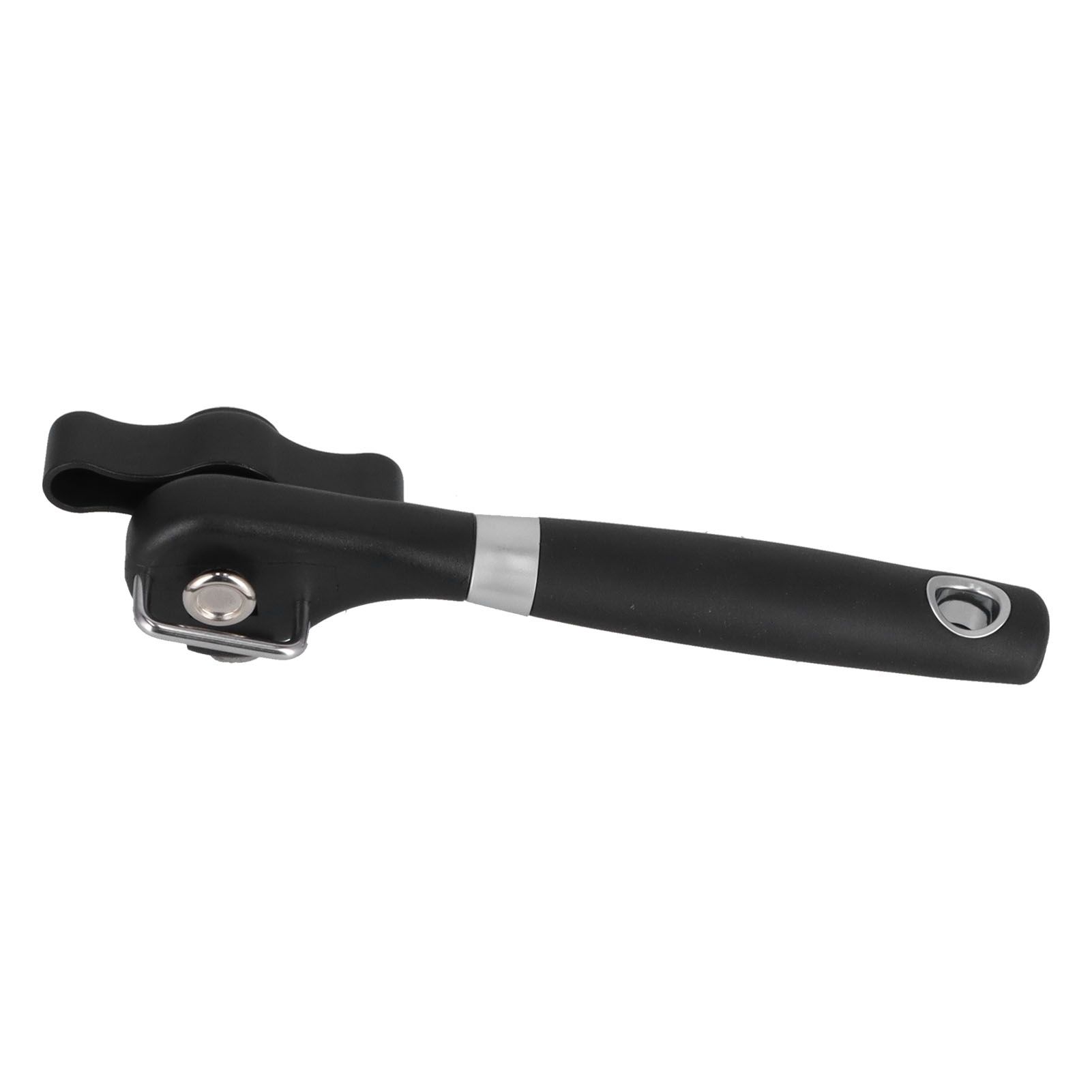 Manual Can Opener Stainless Steel Bottle Opener with Smooth Edge and Non Slip Handle Black for KitchenStraight Handle K3 - Image 8