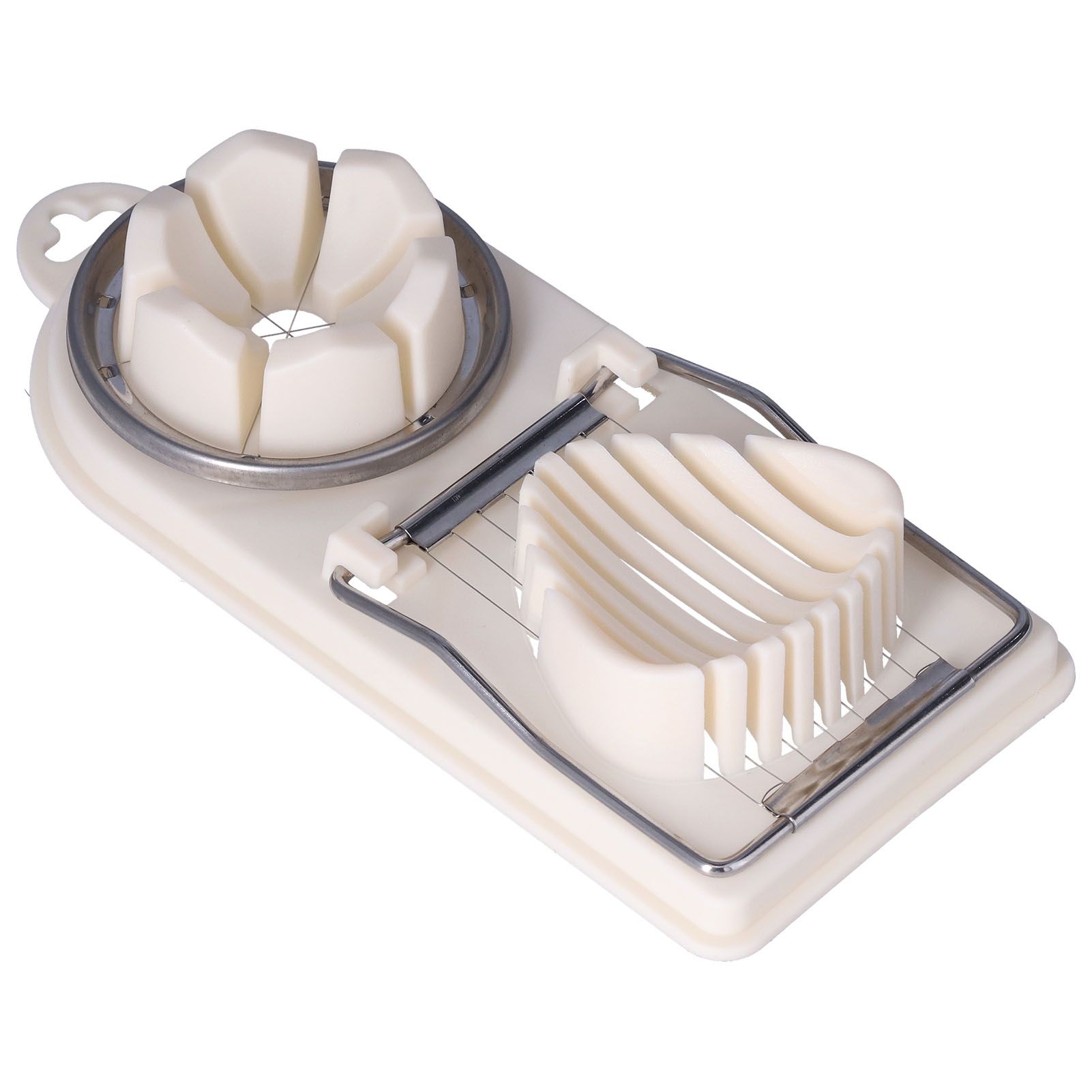 Egg Cutter Household Stainless Steel Wire Egg Cutter Safe Easy to Operate for Hard Boiled EggsWhite - Image 8