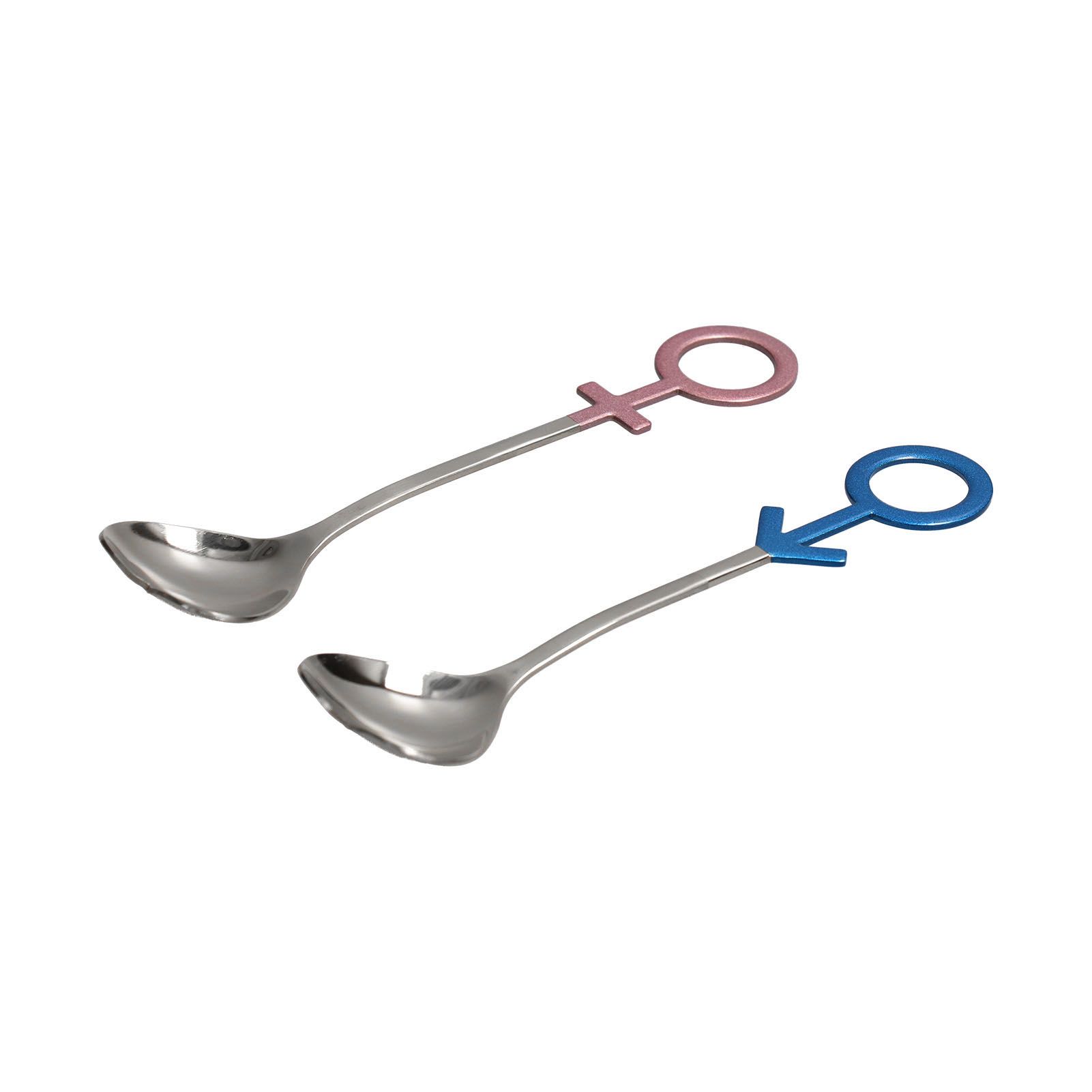Innovative Heart Shaped Couple Spoon 304 Stainless Steel Spoon for Kitchen Home RestaurantBlue Pink Silver - Image 7