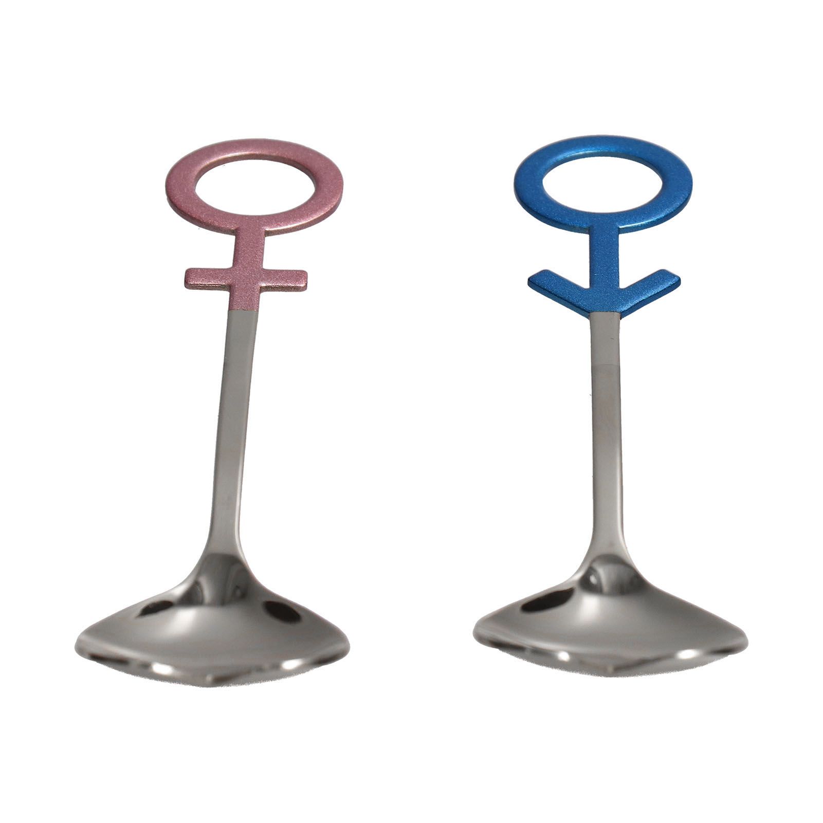 Innovative Heart Shaped Couple Spoon 304 Stainless Steel Spoon for Kitchen Home RestaurantBlue Pink Silver - Image 8