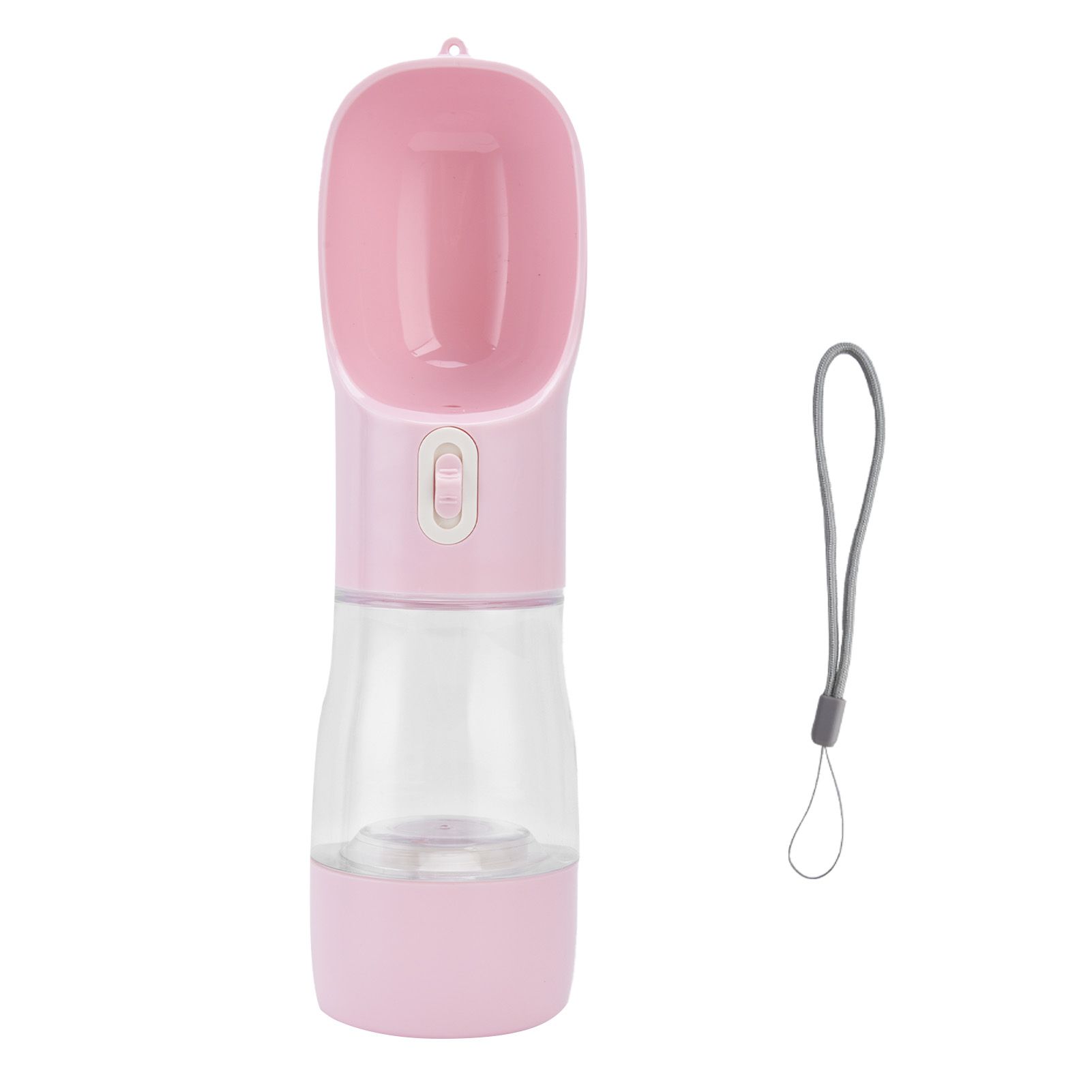 2 in 1 Pet Water Bottle Portable Anti Leakage Dog Food Bottler for Outdoor TravelingPink - Image 1